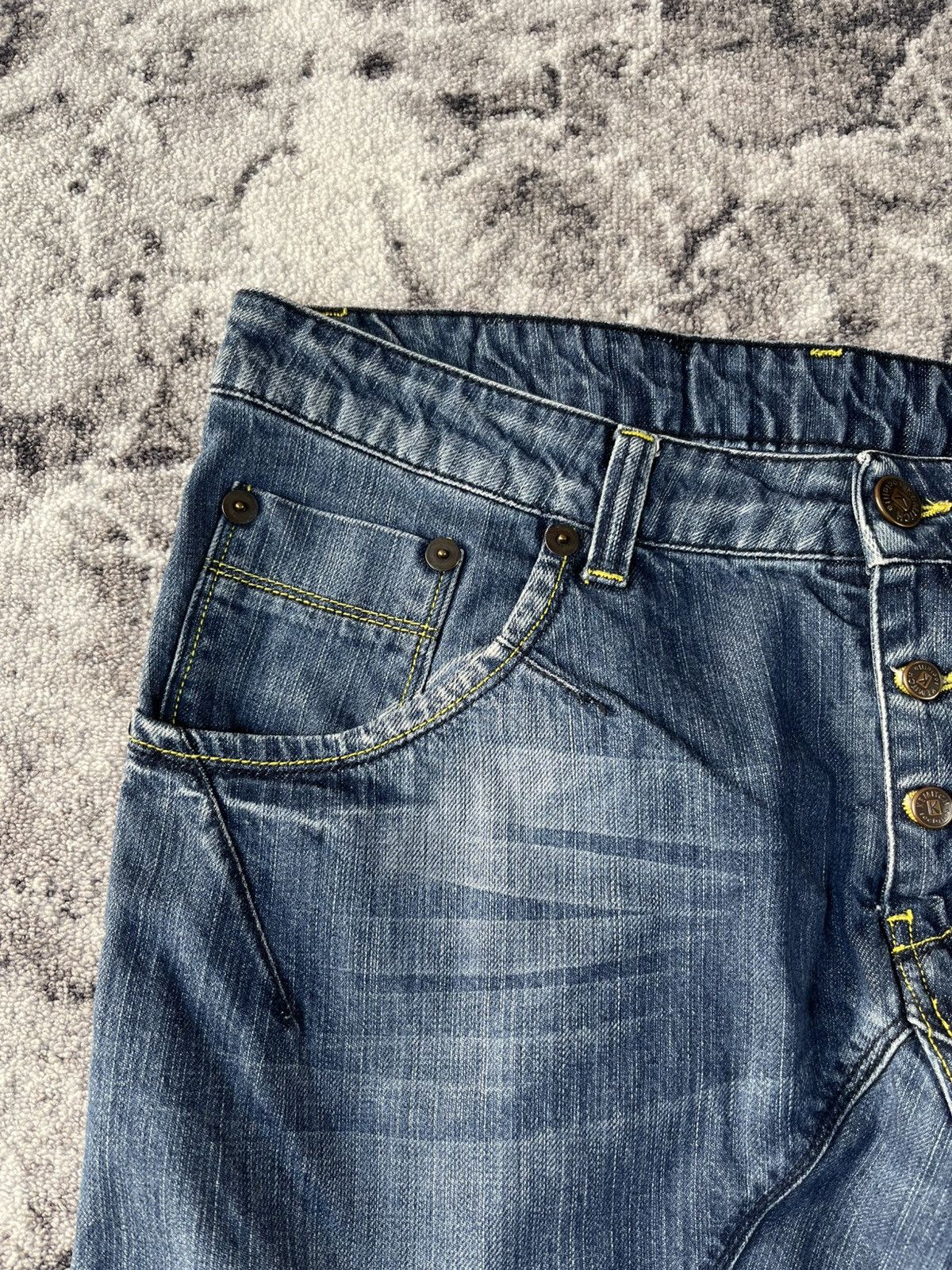 Other Kemitch Distressed Slim Biker Jeans Y2K Italy Size US 37 - 5 Thumbnail