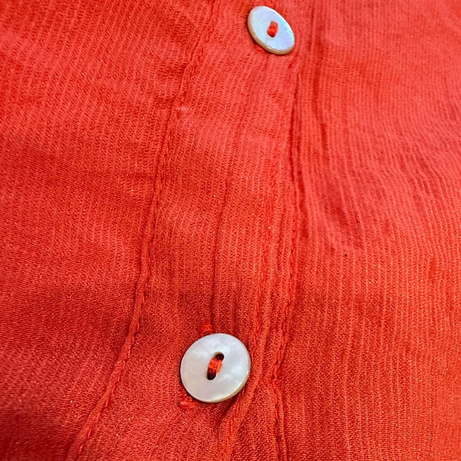 Quiksilver Quick Silver reddish orange beachy shirt dress lace SZ LG Size L / US 10 / IT 46 - 6 Thumbnail