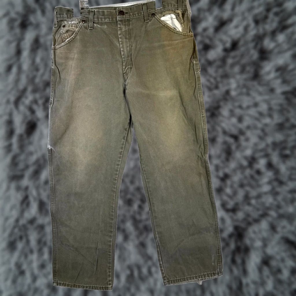 Dickies Dickies Carpenter Jeans Men’s 36 x 30 Green Denim Distressed Workwear Straight Leg Size US 36 / EU 52 - 1 Thumbnail