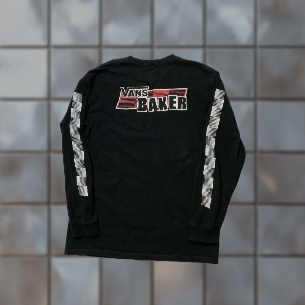 Vans Vans X Baker Skateboards Racing Stripe Black Graphic Crewneck L/S T-Shirt Sz. M Size US M / EU 48-50 / 2 - 1 Thumbnail