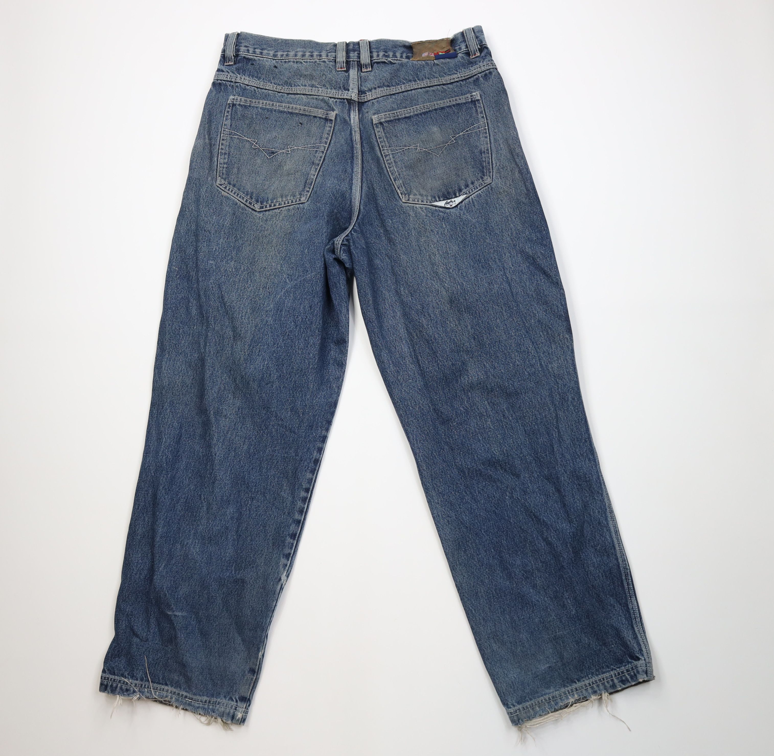 Fubu Vintage 90s FUBU Spell Out Baggy Wide Leg Denim Jeans Blue Size US 38 / EU 54 - 12 Thumbnail
