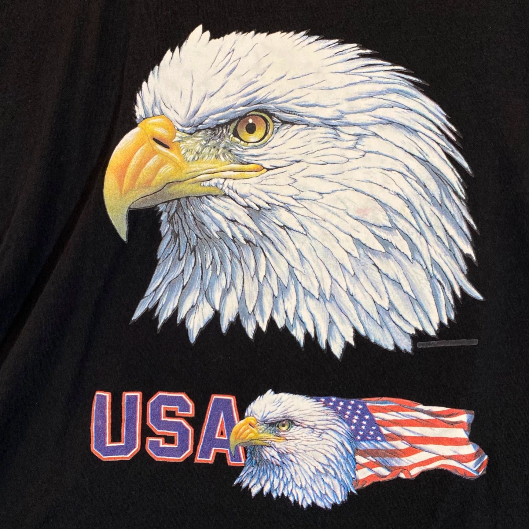 Delta VINTAGE Eagle Shirt Mens 2XL Black Tee Short Sleeve USA United States Outdoors American Size US XXL / EU 58 / 5 - 2 Thumbnail