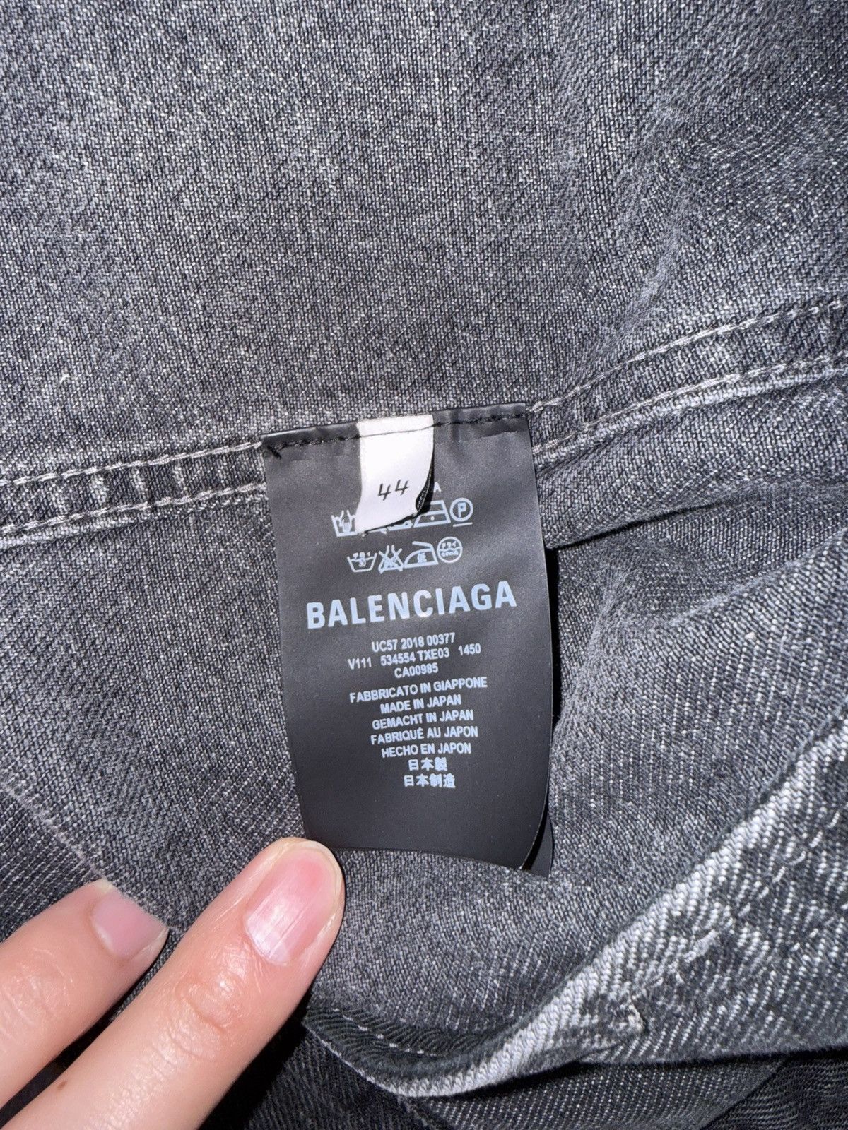 Balenciaga Balenciaga logo denim jacket Size US S / EU 44-46 / 1 - 4 Thumbnail