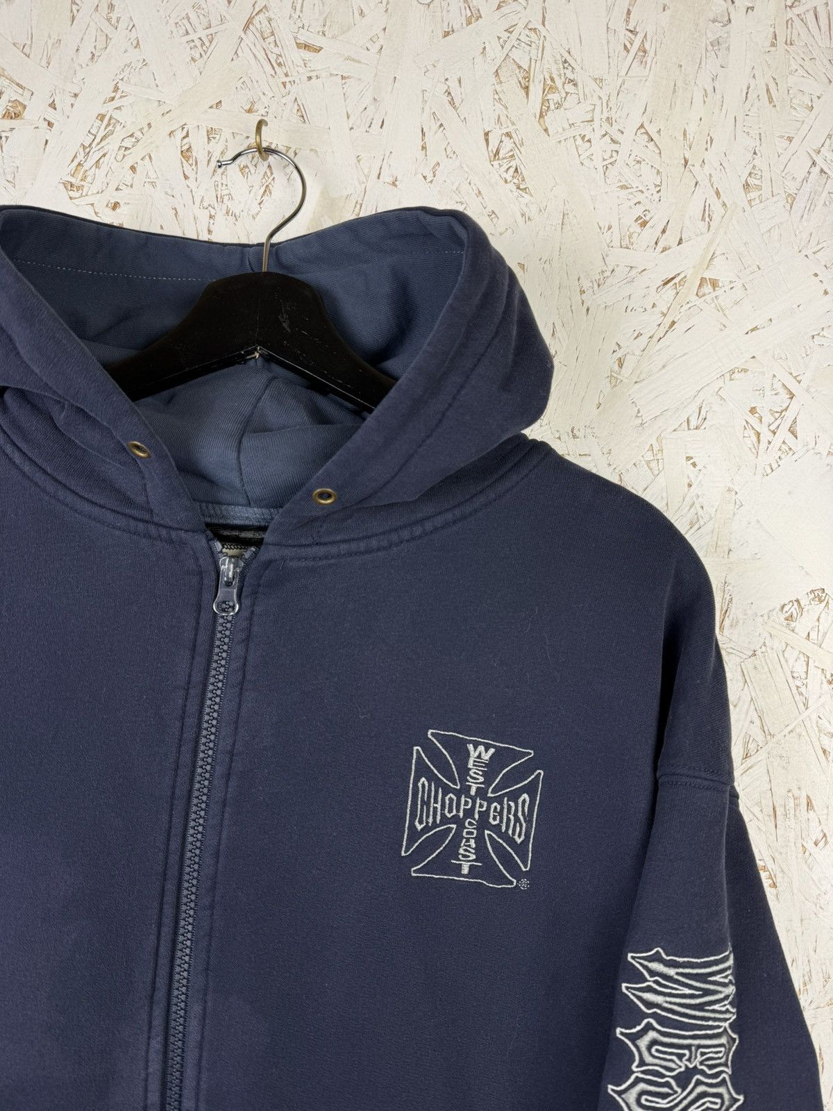 West Coast Choppers Vintage West Coast Choppers Jesse James Zip Hoodie Rare Blue Size US M / EU 48-50 / 2 - 4 Thumbnail