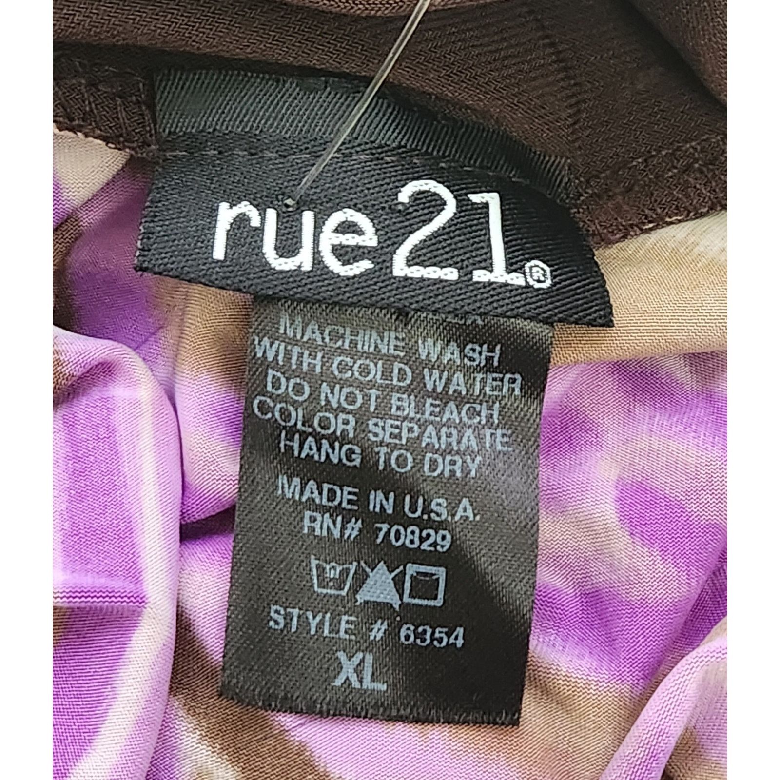 rue21 Rue 21 Purple Tan Brown Floral Print Halter Mini Dress XL Size XL / US 12-14 / IT 48-50 - 4 Thumbnail