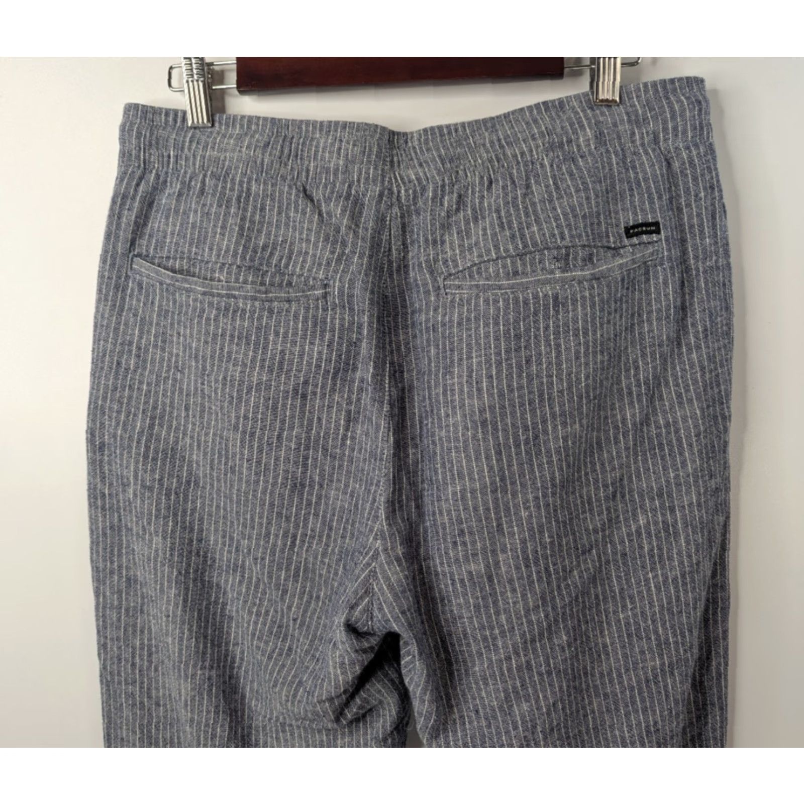 Pacsun Pacsun PinStriped Linen Blend Pants Chambrey Like Drawstring Casual Size Medium Size 32" / US 10 / IT 46 - 5 Thumbnail