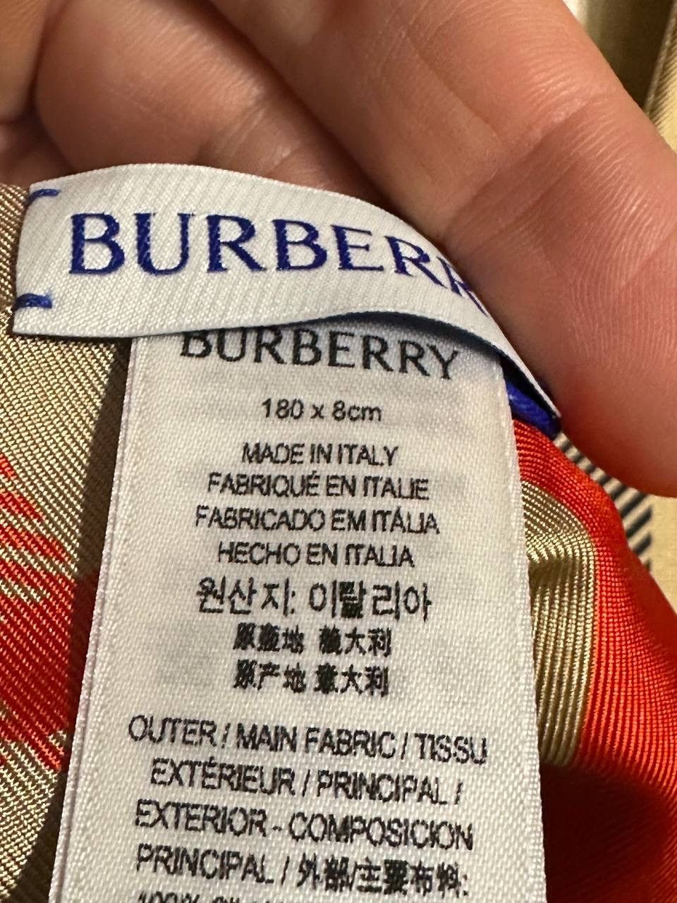Burberry Burberry Silk Scarf Nova Check Slim Logo Print New 100% Auth Size ONE SIZE - 2 Thumbnail