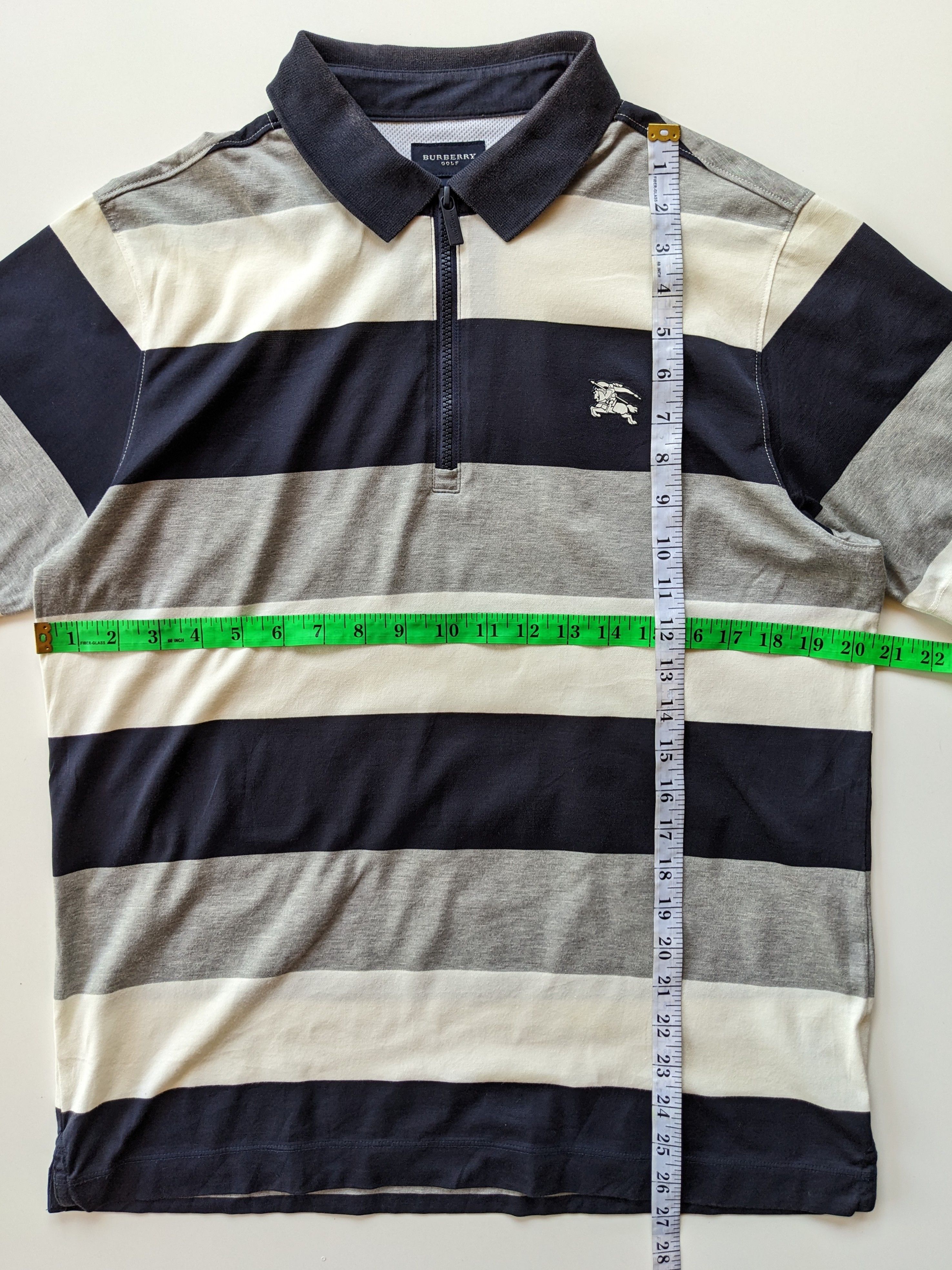 Burberry Burberry golf half zipper stripe collar tee Size US XL / EU 56 / 4 - 6 Thumbnail