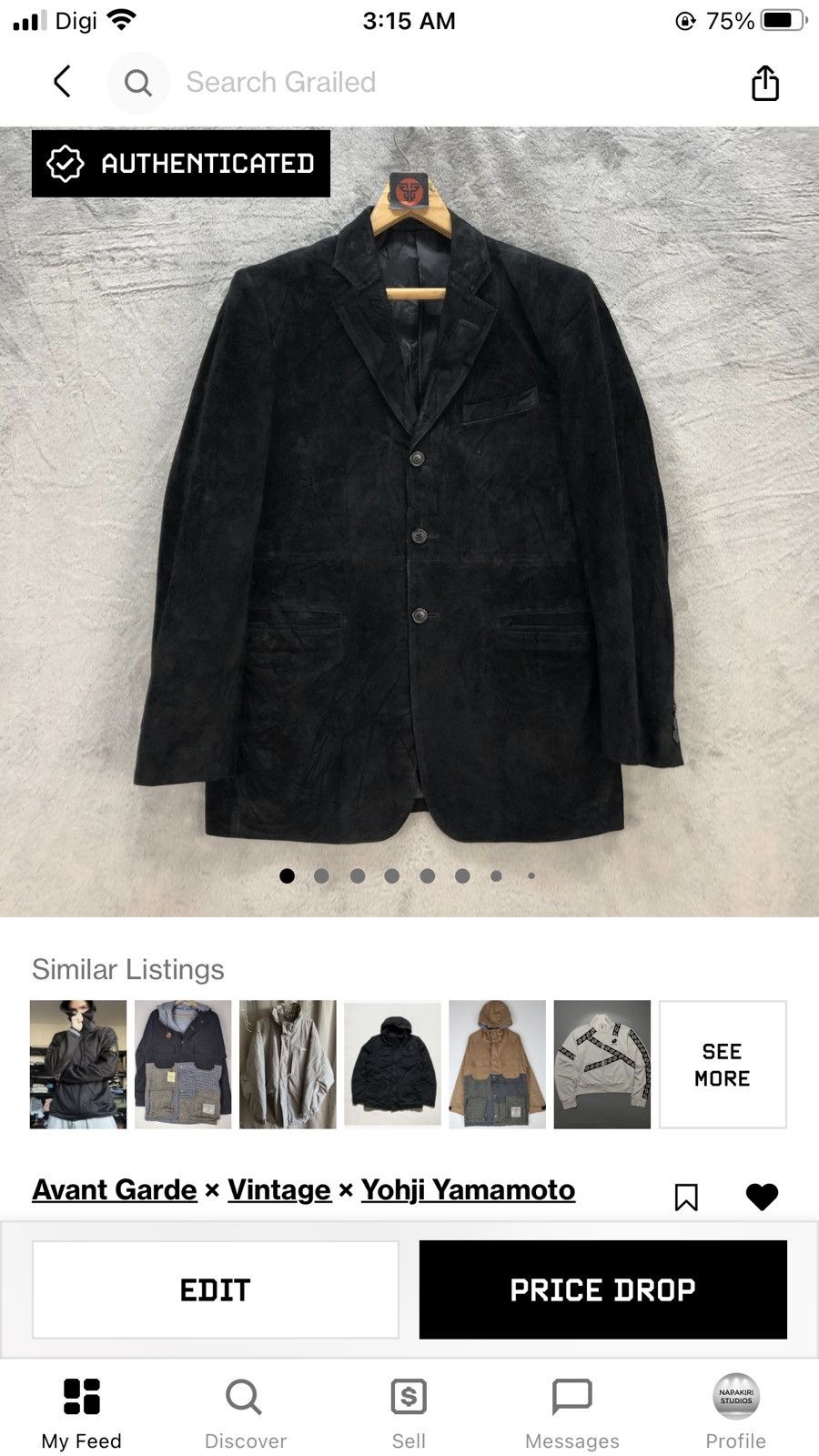 Yohji Yamamoto YOHJI YAMAMOTO D'URBAN AAR LEATHER CASUAL JACKET #6698-80 Size US M / EU 48-50 / 2 - 13 Thumbnail