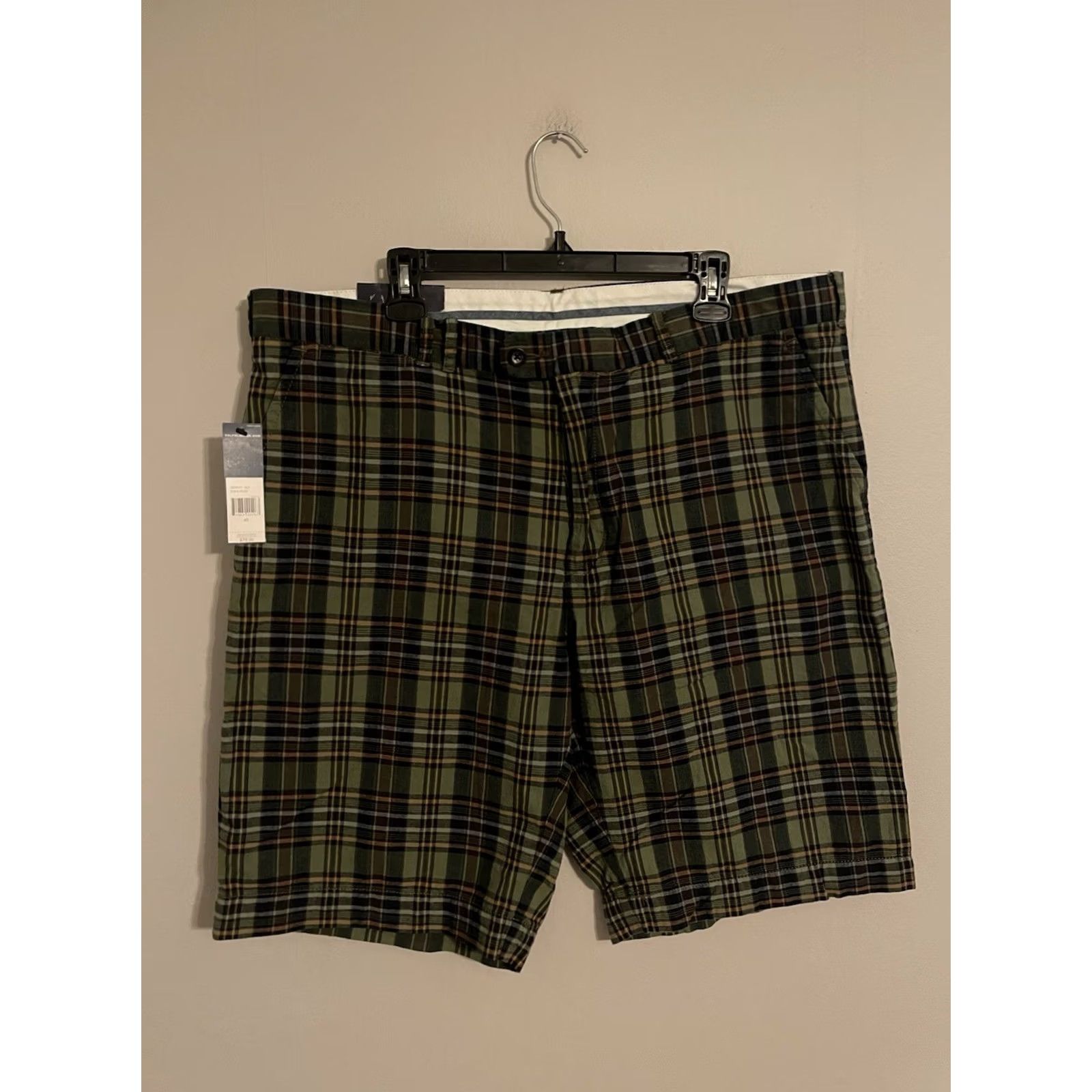 Polo Ralph Lauren Polo Ralph Lauren Chino Shorts Men's 40 Green Madras Plaid Back Buckle New! Size US L / EU 52-54 / 3 - 4 Thumbnail
