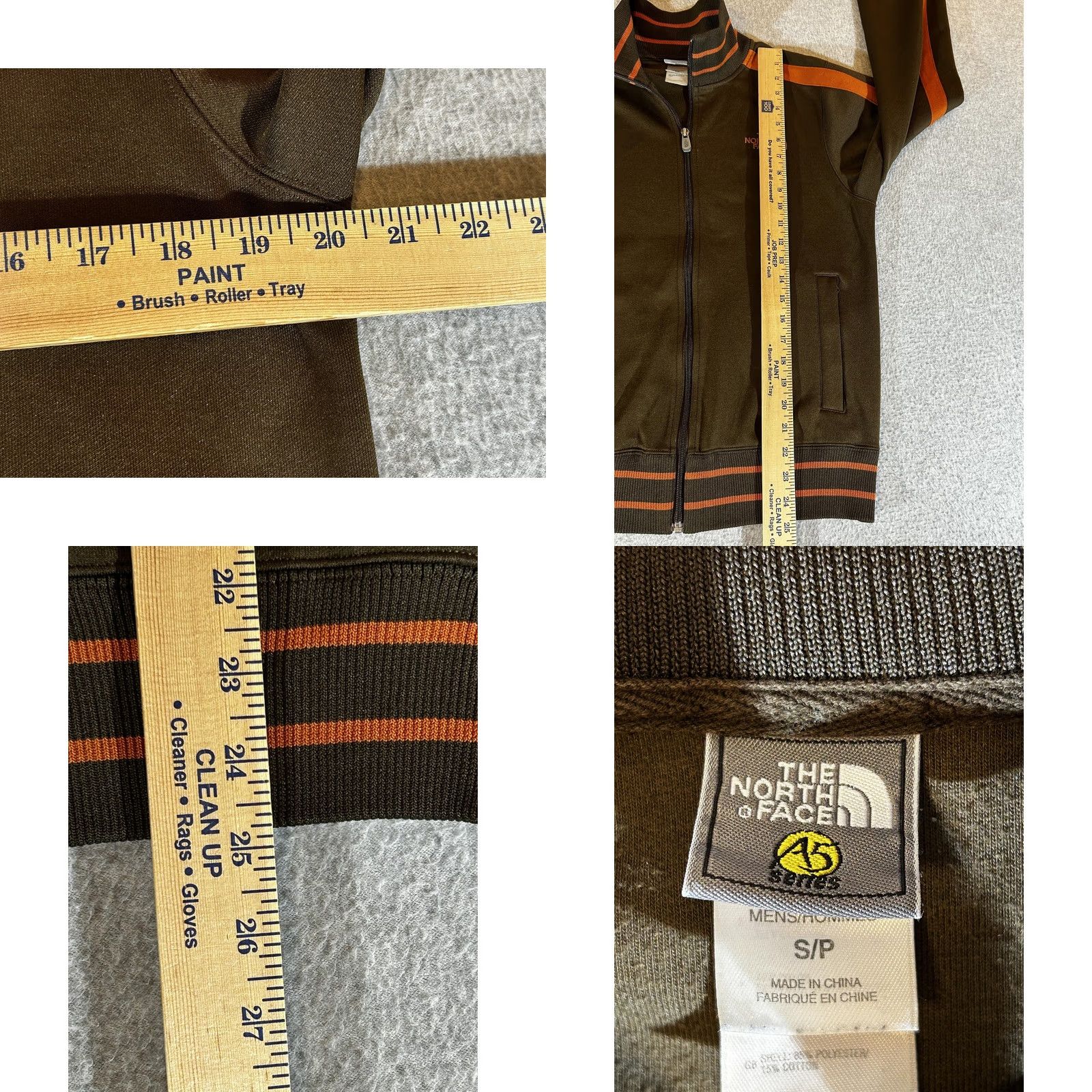 The North Face The North Face A5 Series Track Jacket Mens Small Brown Striped Full Zip Stand-Up Collar Lightweight Pockets Casual Activewear Fall Mens Size US S / EU 44-46 / 1 - 8 Thumbnail