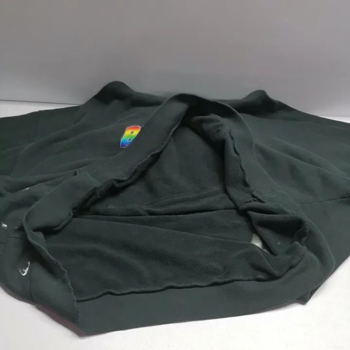 Balenciaga Balenciaga Balenciaga Black Colorful Logo Distressed Hoodi Size US M / EU 48-50 / 2 - 9 Thumbnail