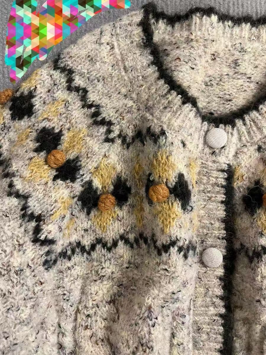 Vintage Streetwear loose-fit knitted cardigan sweater Size US M / EU 48-50 / 2 - 2 Thumbnail
