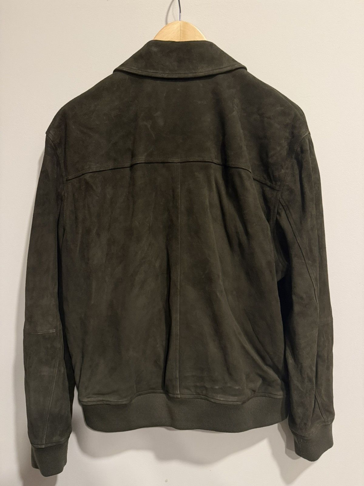 Vince Vince Suede Bomber Jacket in Dark Carrillo Green Size US S / EU 44-46 / 1 - 2 Thumbnail