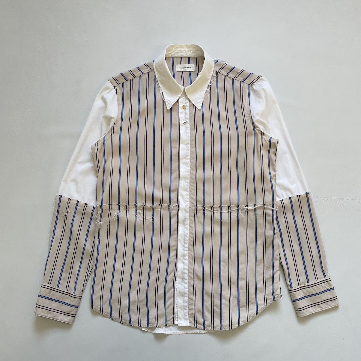 Wales Bonner A/W 20 Reworked Raw Edge Stripe Shirt Size US M / EU 48-50 / 2 - 2 Thumbnail