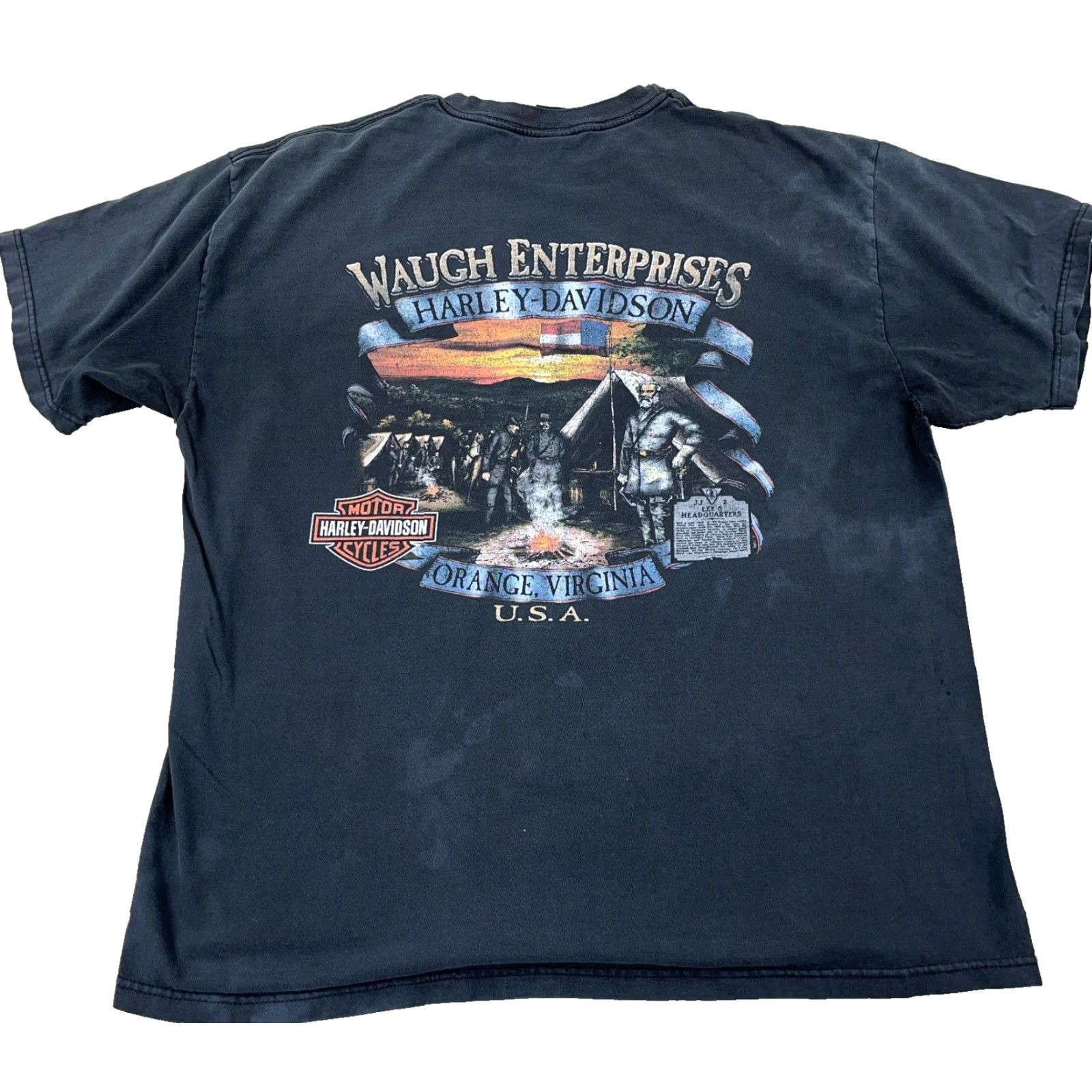 Harley Davidson VINTAGE Harley-Davidson Shirt Men XL Black Sun Faded Grunge Y2K Distressed Sun Faded Grunge Harley-Davidson Shirt Men XL Black Size US XL / EU 56 / 4 - 2 Thumbnail