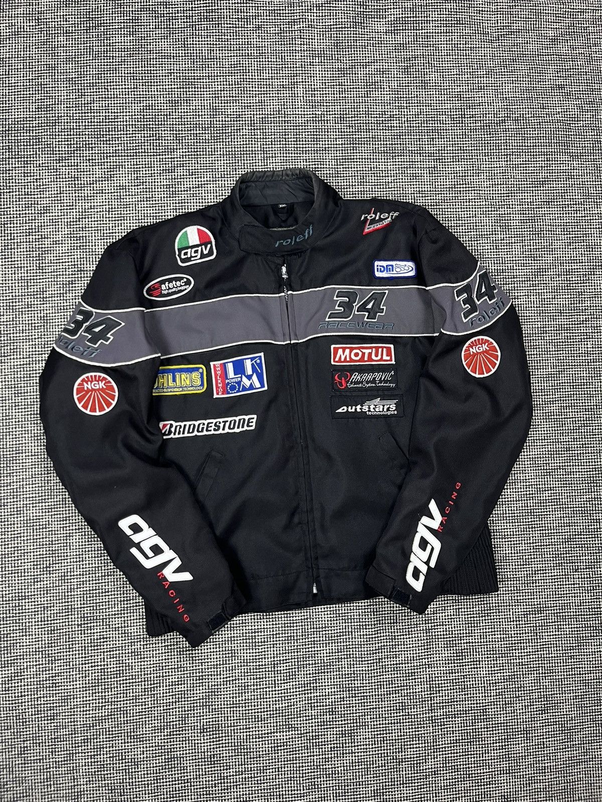 Vintage y2k vintage roleff patched racing oversized moto jacket Size US XXL / EU 58 / 5 - 1 Thumbnail