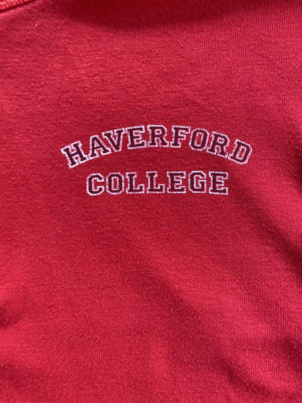 Vintage Vintage 80s Haverford College Red Long Sleeve Henley Thermal Size US M / EU 48-50 / 2 - 4 Thumbnail