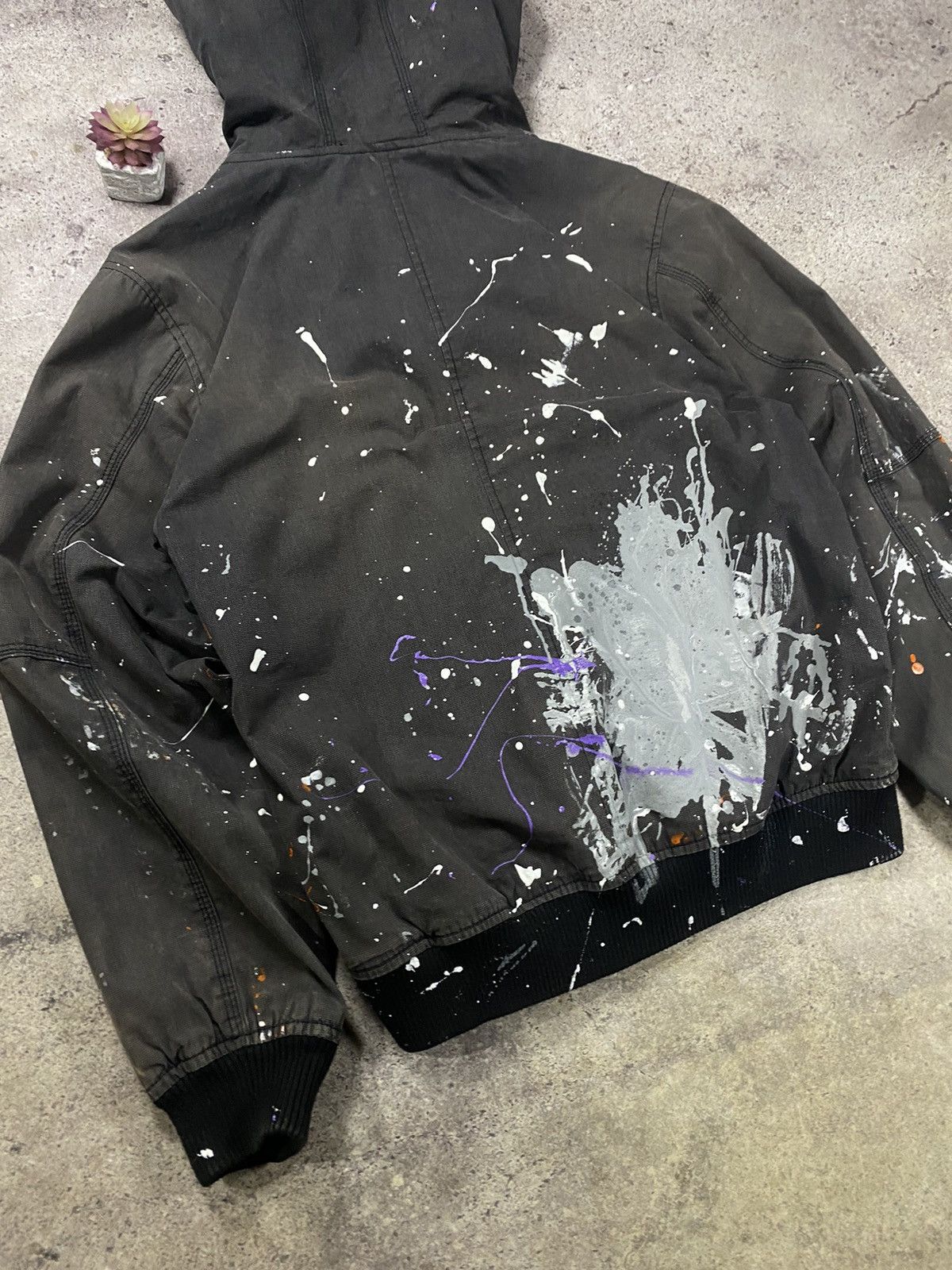 Carhartt Crazy LOGG Carhartt Style Paint Distressed Workwear Jacket Size US XL / EU 56 / 4 - 11 Thumbnail