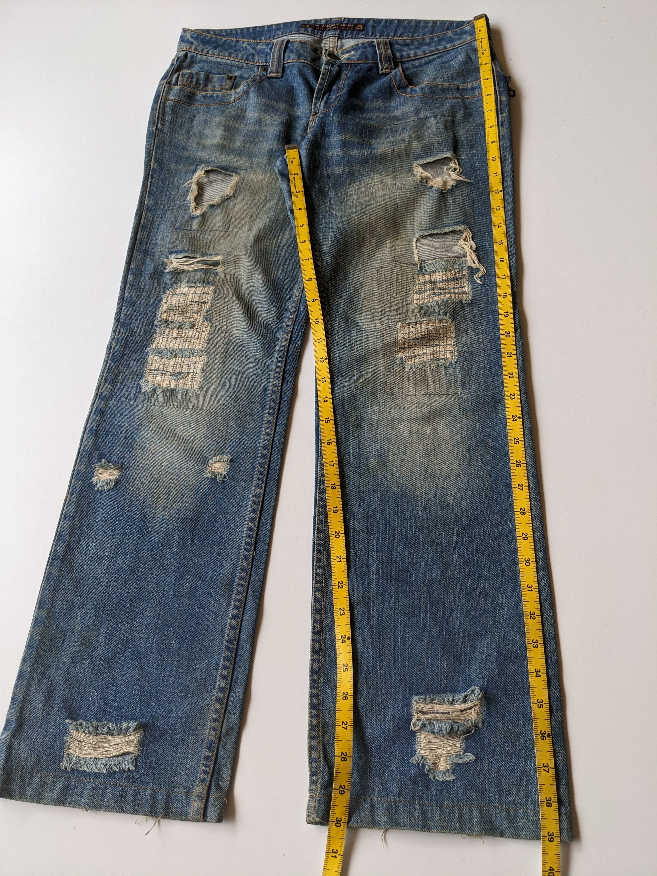 GOSTAR DE FUGA × If Six Was Nine × Japanese Brand Heritage Stone ripped faded jeans Size US 35 - 10 Thumbnail