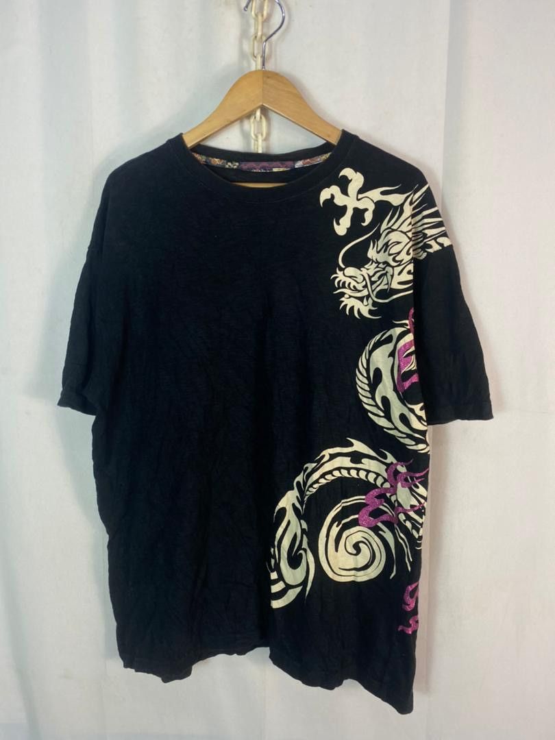 Japanese brand dragon printed tshirt