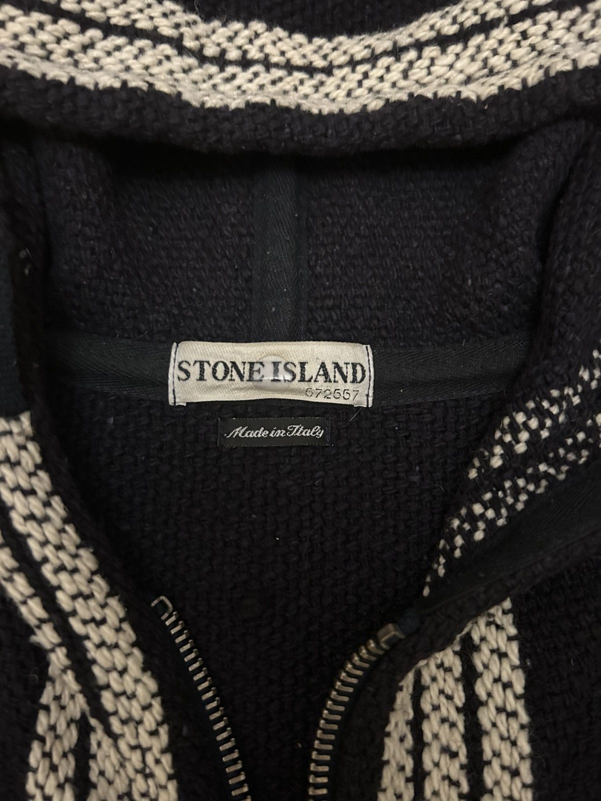 Stone Island Stone Island zip-up knit hoodie Paul Harvey/2001AW Size US L / EU 52-54 / 3 - 6 Thumbnail