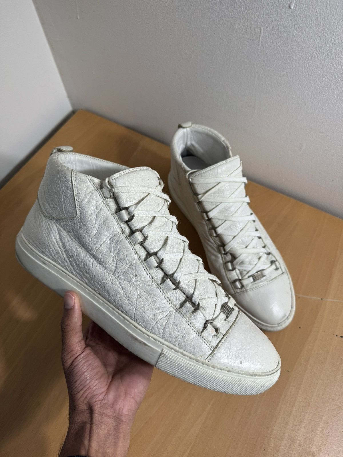 High Top Balenciaga Low Top White Designer Sneakers White 