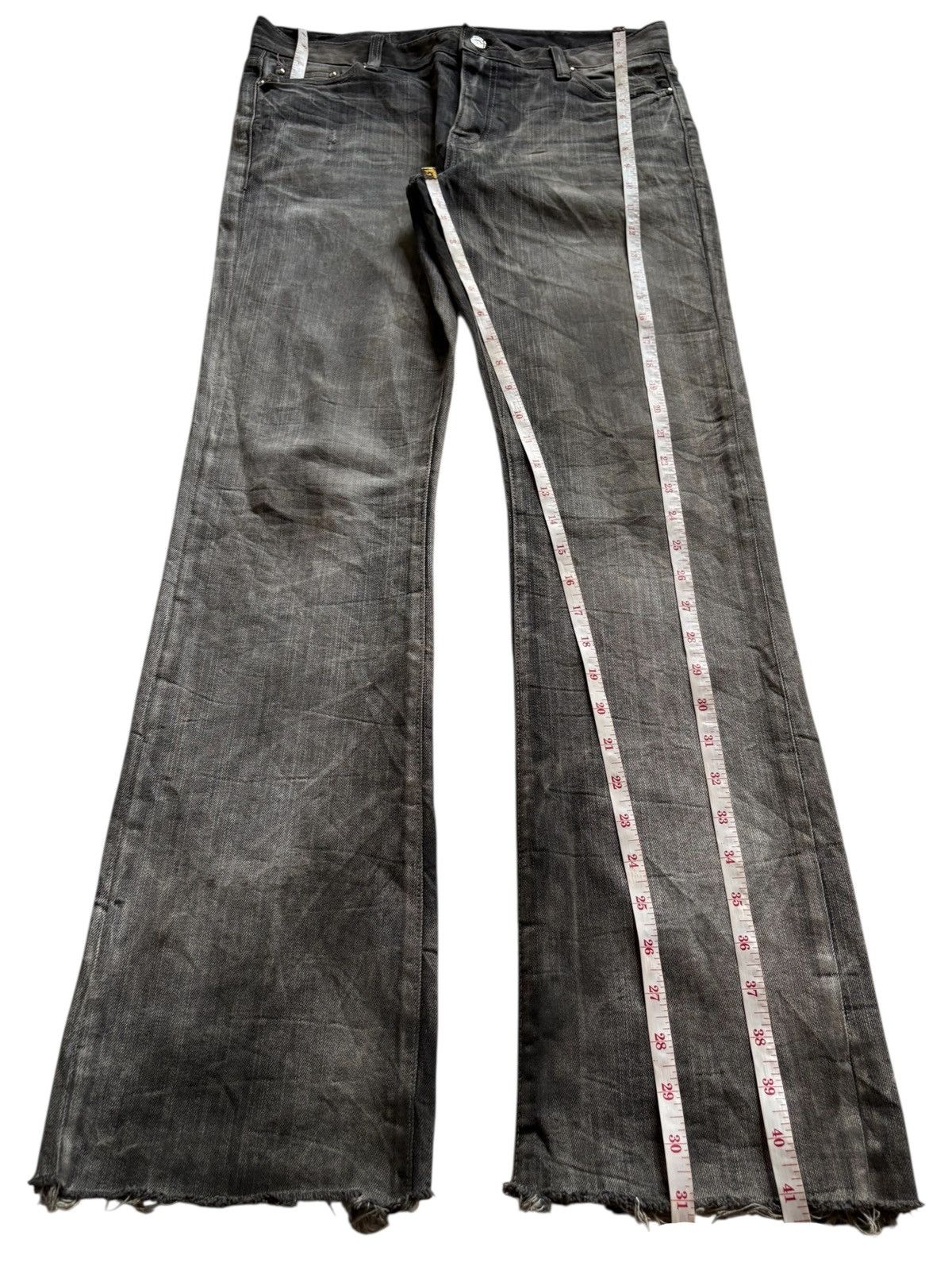Japanese Brand × Tornado Mart Vintage Japanese Brand Mud Wash Distress Rip Flare Jean Size US 33 - 16 Thumbnail
