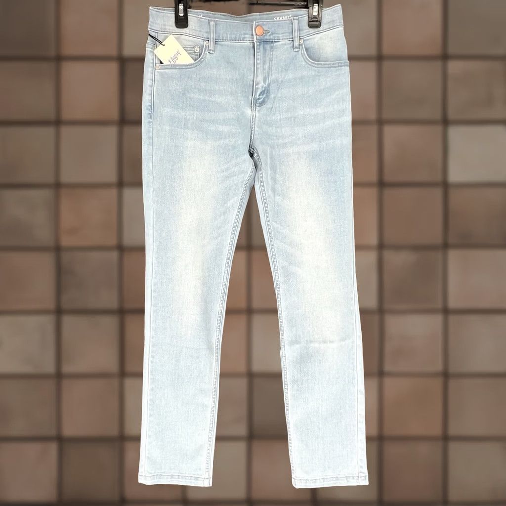 Vintage Mugsy Pants Mens 30 Blue NWT Grands Jeans 30x32 Light Wash Straight Stretch Denim Size US 30 / EU 46 - 1 Thumbnail