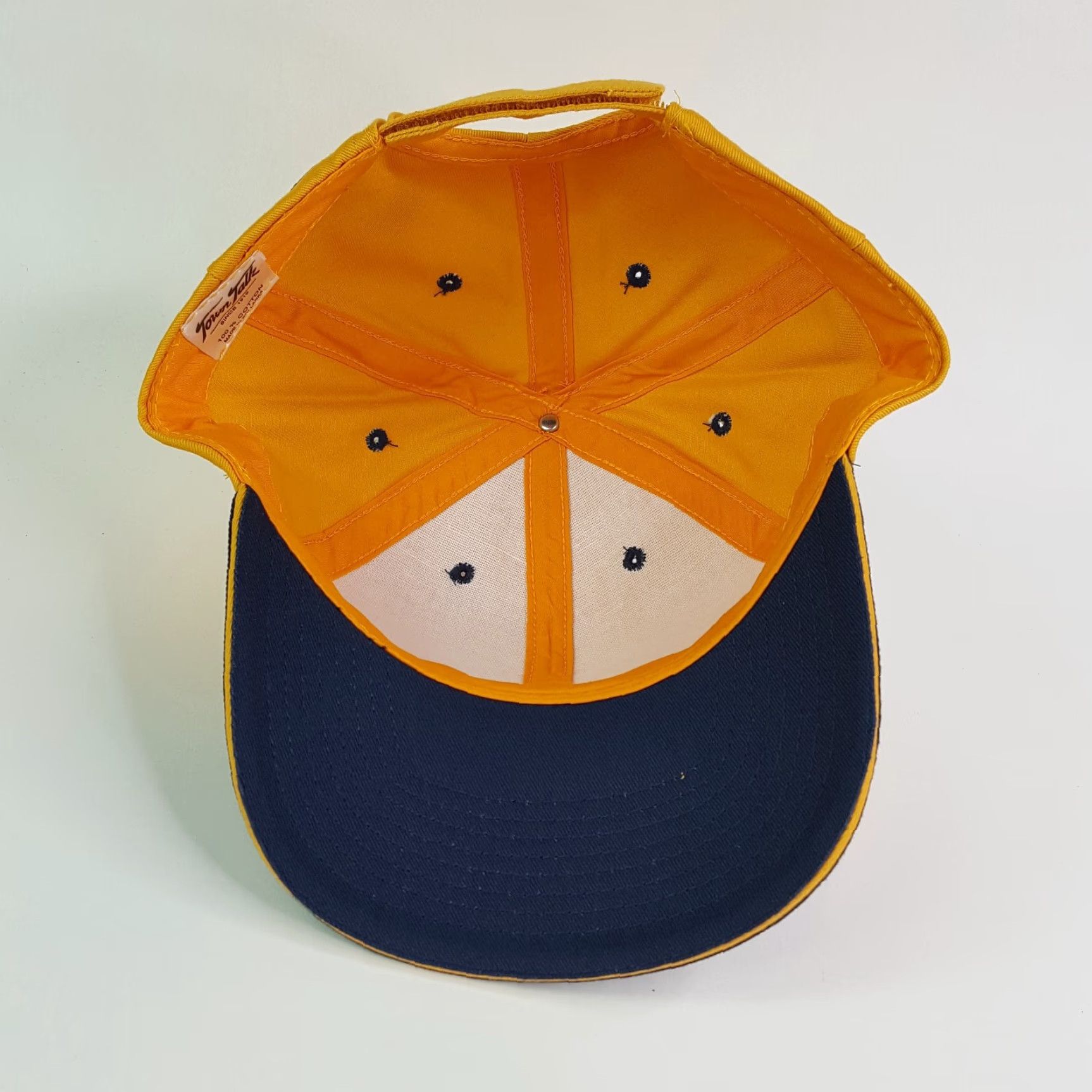 Vintage VINTAGE Town Talk Yellow Twill Snapback Adjustable Hat Baseball Cap Men Casual 90s Sports Athletic Embroidered Solid Cotton Cap Size ONE SIZE - 5 Thumbnail