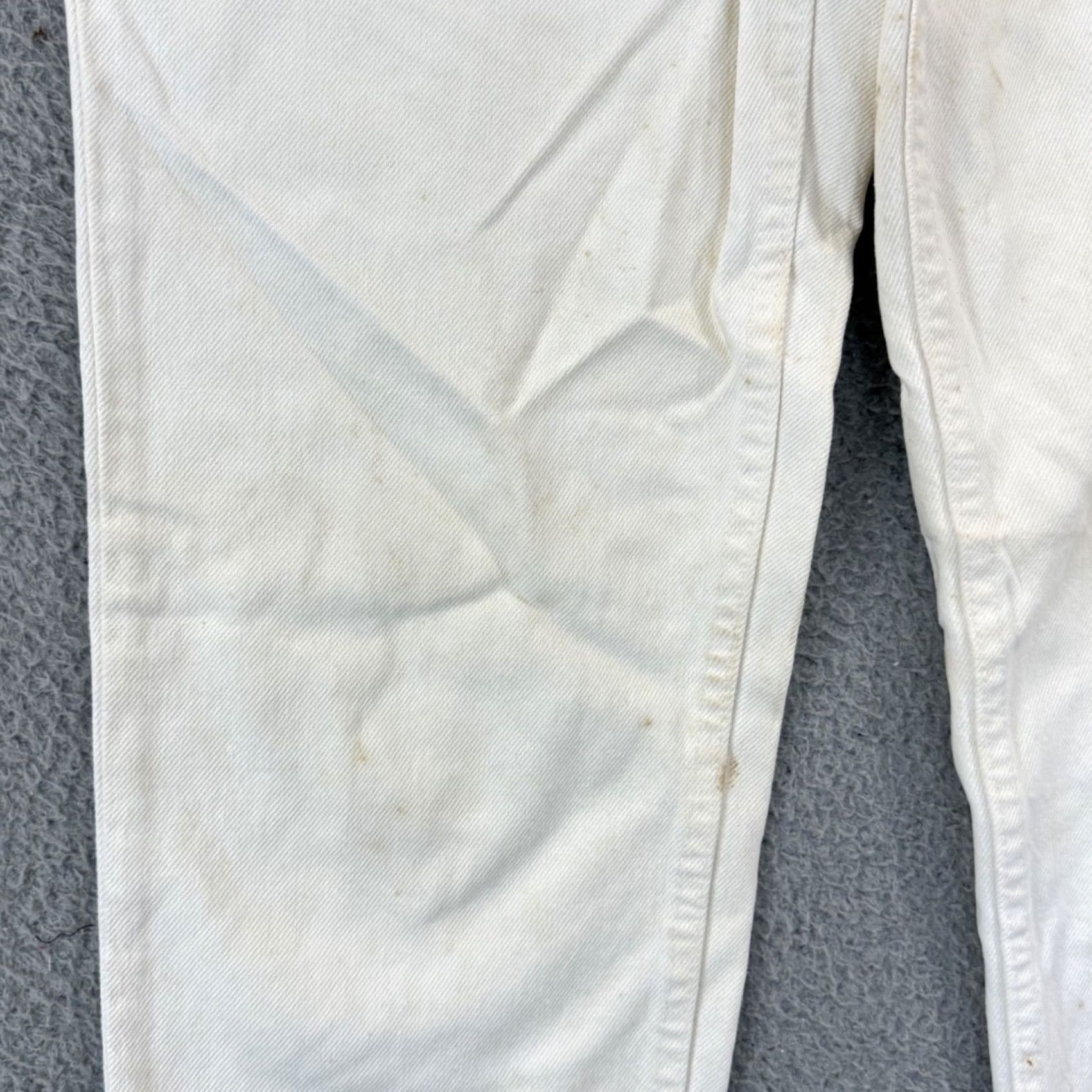 Levi's VINTAGE Levi's 550 Jeans Womens 11 White Denim 90s Relaxed Tapered Leg USA Size 32" / US 10 / IT 46 - 4 Thumbnail