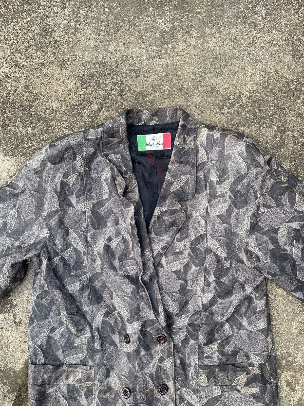 Japanese Brand Vintage Roberto Ricci Firenze Jacquard Blazer Made in Japan Size US M / EU 48-50 / 2 - 2 Thumbnail