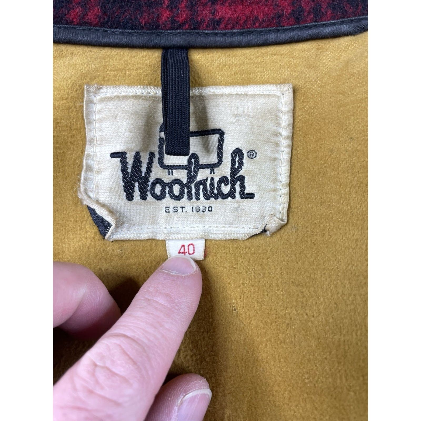 Vintage VINTAGE Woolrich 503 Red Buffalo Plaid Wool Mackinaw Hunting Jacket Mens 40 Size US XXS / EU 40 - 3 Thumbnail