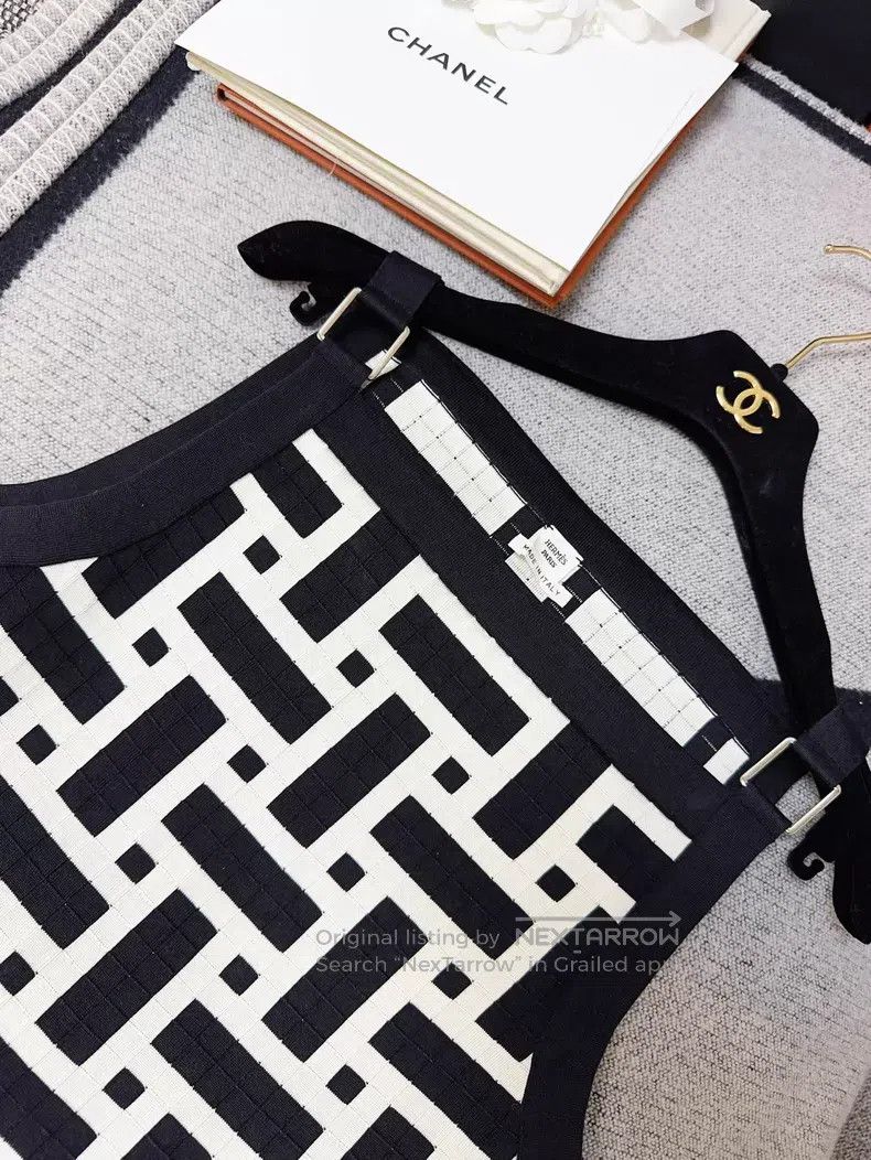 Hermes Hermes Black and white knitted strapless dress Size XS / US 0-2 / IT 36-38 - 3 Thumbnail
