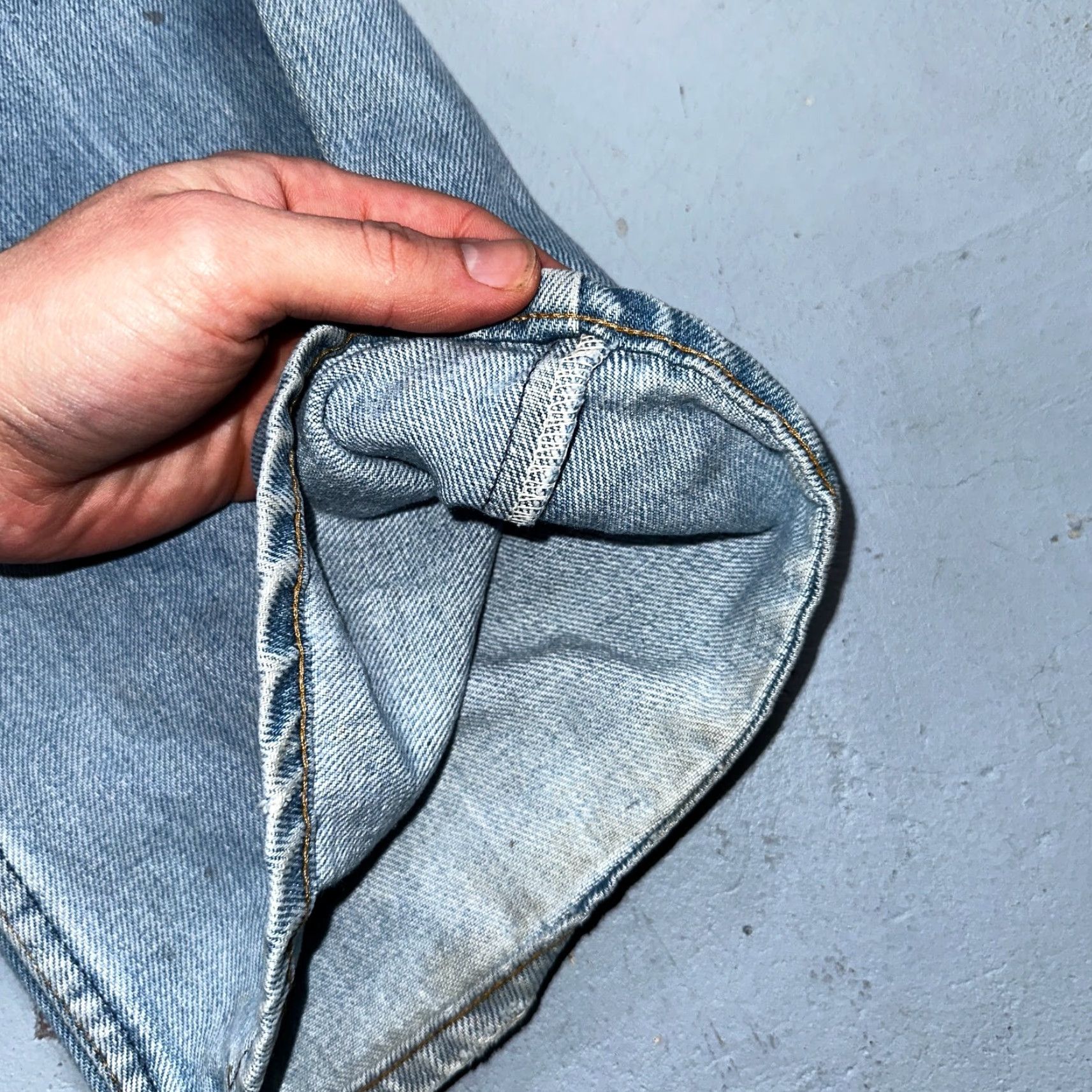 Levi's VINTAGE Levi's 517 Jeans Bootcut Classic 36x30 Denim USA Blue Men Leather Brand/100% Cotton Mid Rise Adults 80s Mens US Flag Theme Size US 36 / EU 52 - 5 Thumbnail