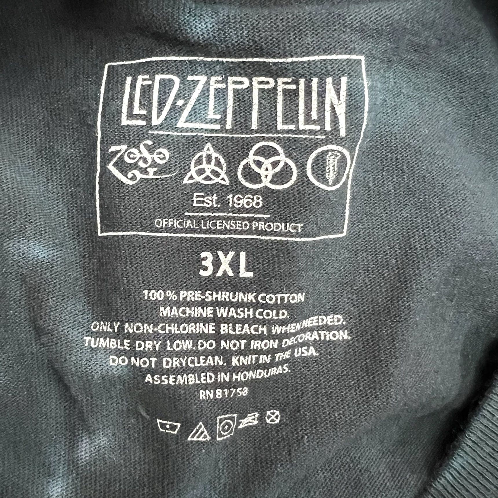 Vintage VINTAGE Band T-Shirt Men's Size 3XL Blue Slayer Led Zeppelin Tie-Dye Short Sleeve Graphic Print Size US XXL / EU 58 / 5 - 6 Thumbnail