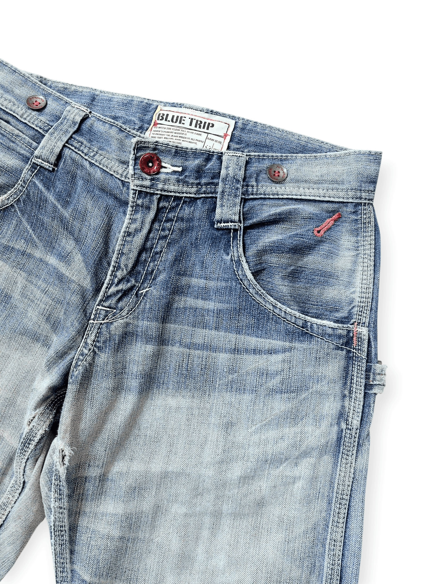 Edwin Edwin Retro Blue trip Buckle Back Unique Pocket Denim Size US 30 / EU 46 - 8 Thumbnail