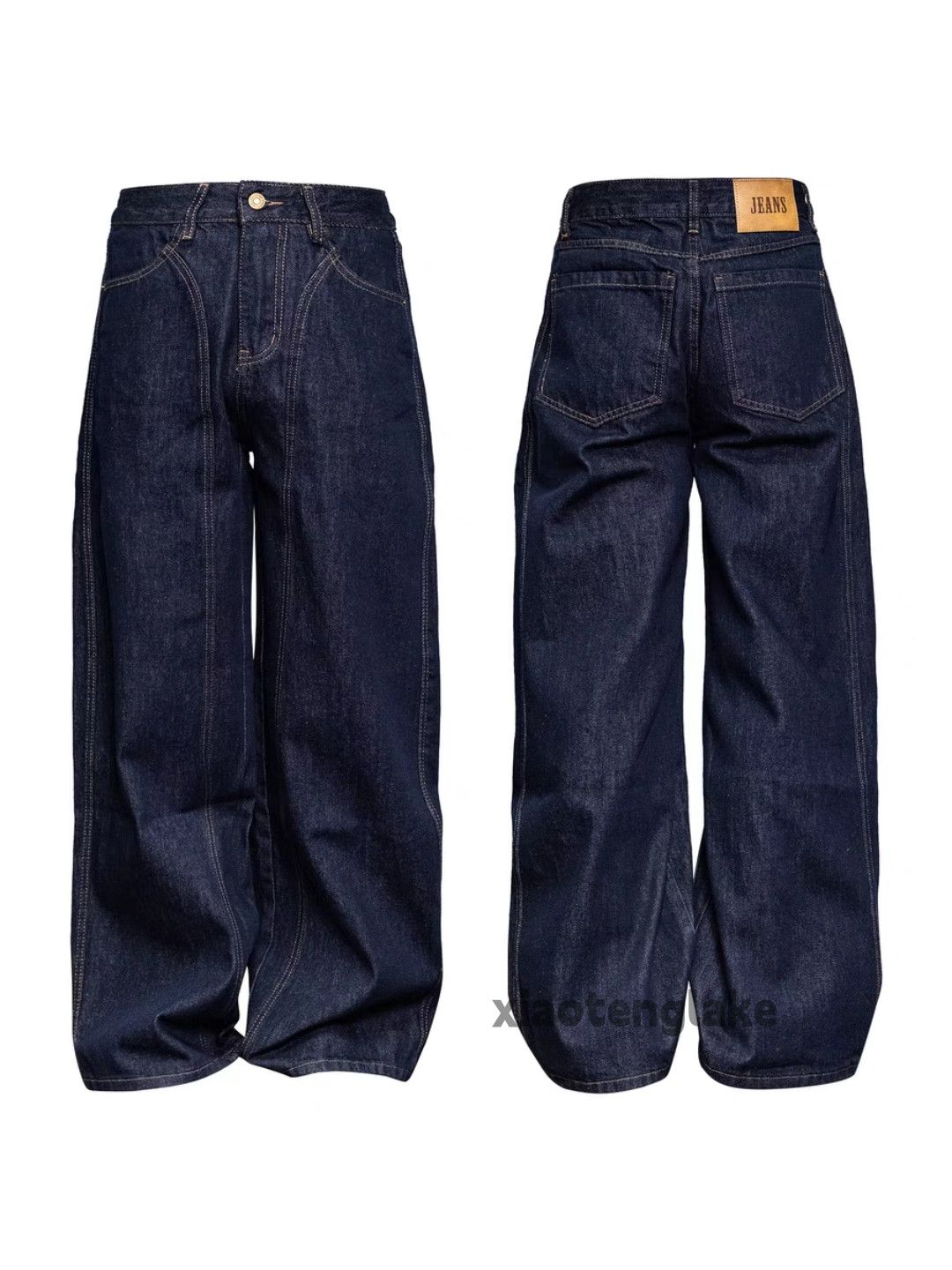 Jean Unisex utility punk yuppie loose hiphop carpenter jeans Size US 32 / EU 48 - 6 Thumbnail