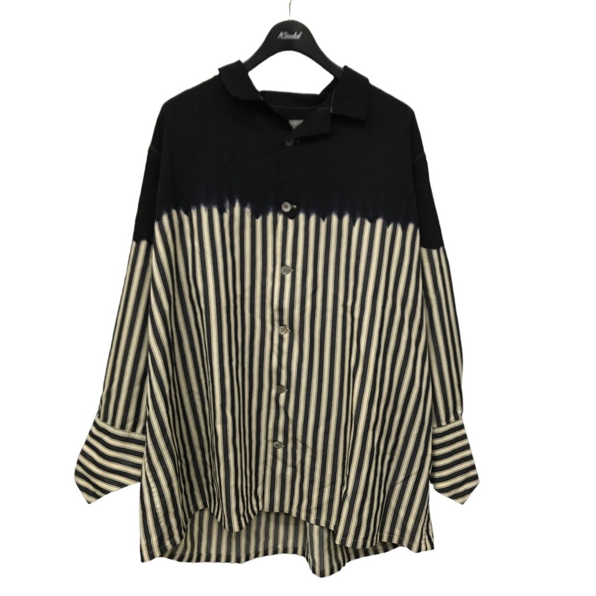 Image of Yohji Yamamoto 93Aw Archive Big Striped Shirt in Black White, Men's (Size Small)