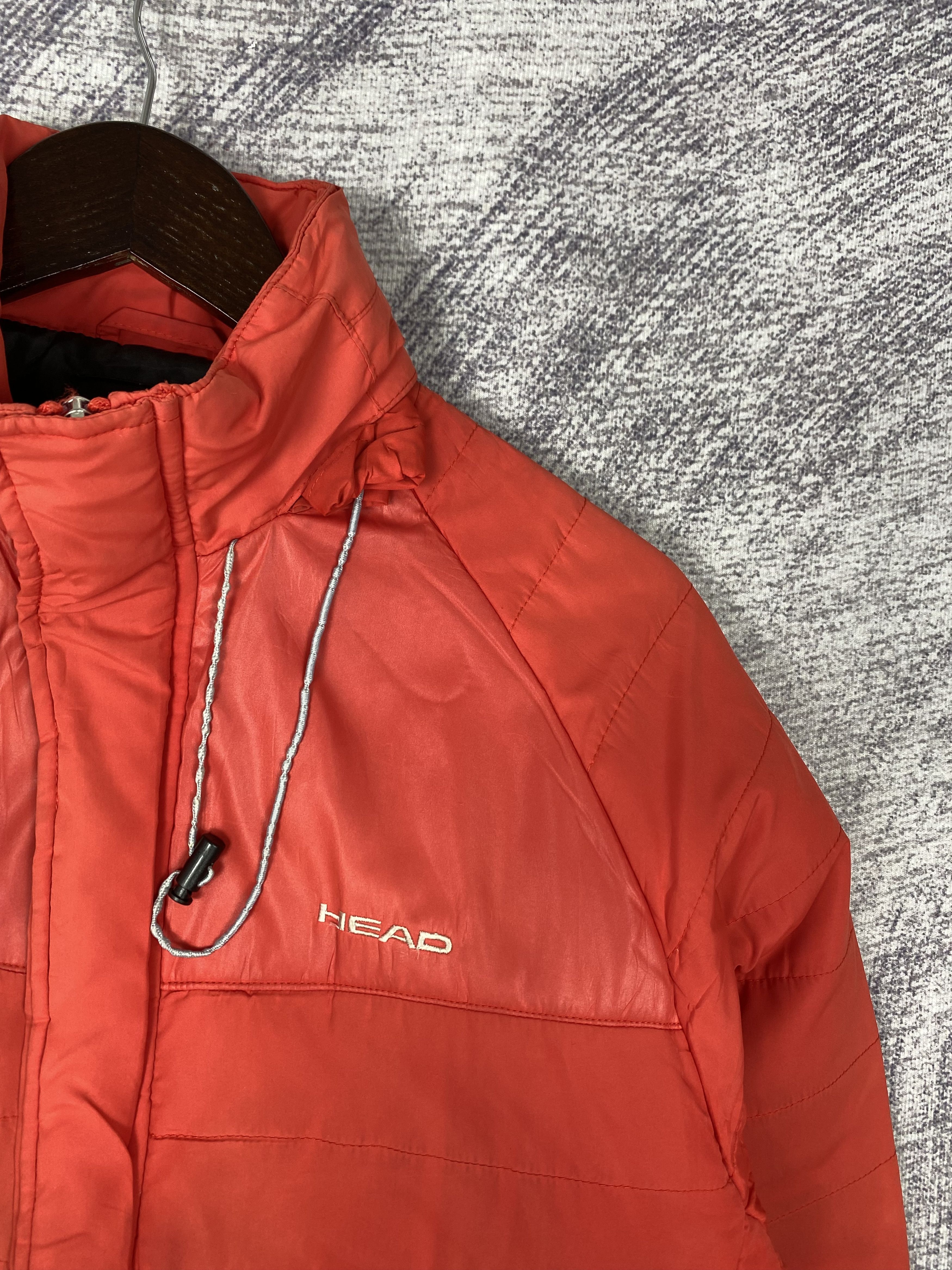 Japanese Brand Vintage Head Puffer Little Red Faded Zip Up Jacket Size US L / EU 52-54 / 3 - 3 Thumbnail