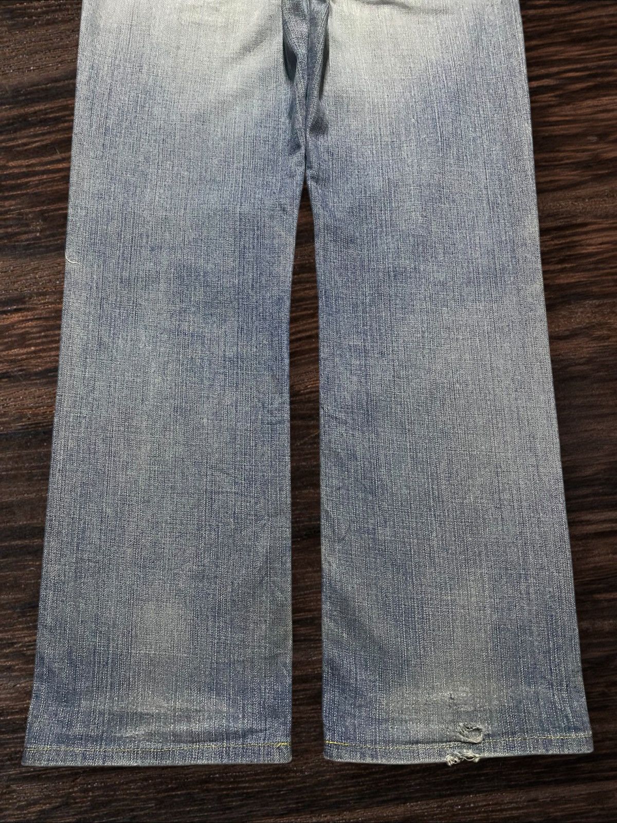 Junya Watanabe Vintage Edwin EG 503 Light Wash Distressed Baggy Jeans Size US 32 / EU 48 - 6 Thumbnail