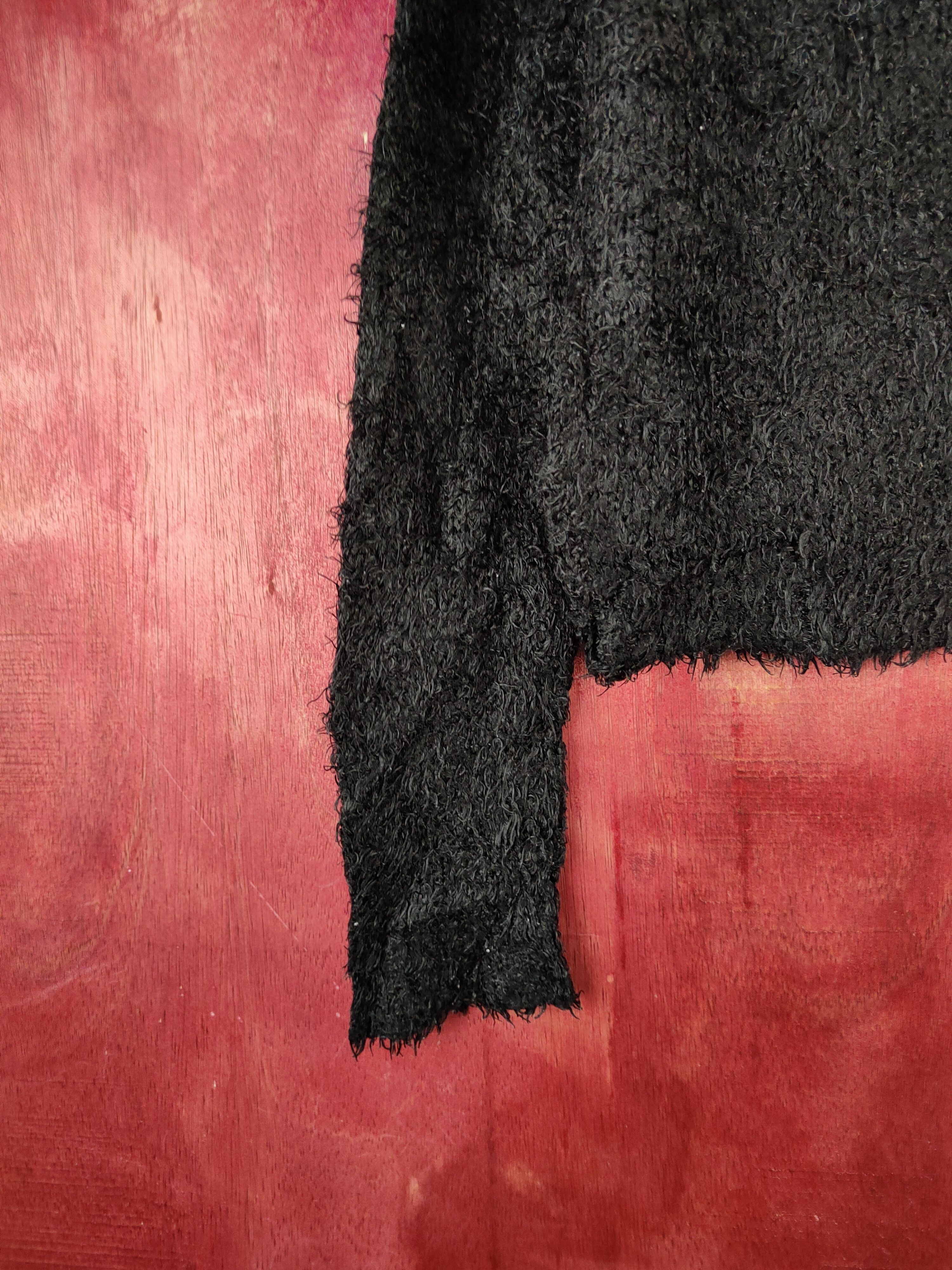 GU × Japanese Brand GU Black Shag Shaggy Fur Mohair Knitwear #S2087 Size M / US 6-8 / IT 42-44 - 4 Thumbnail