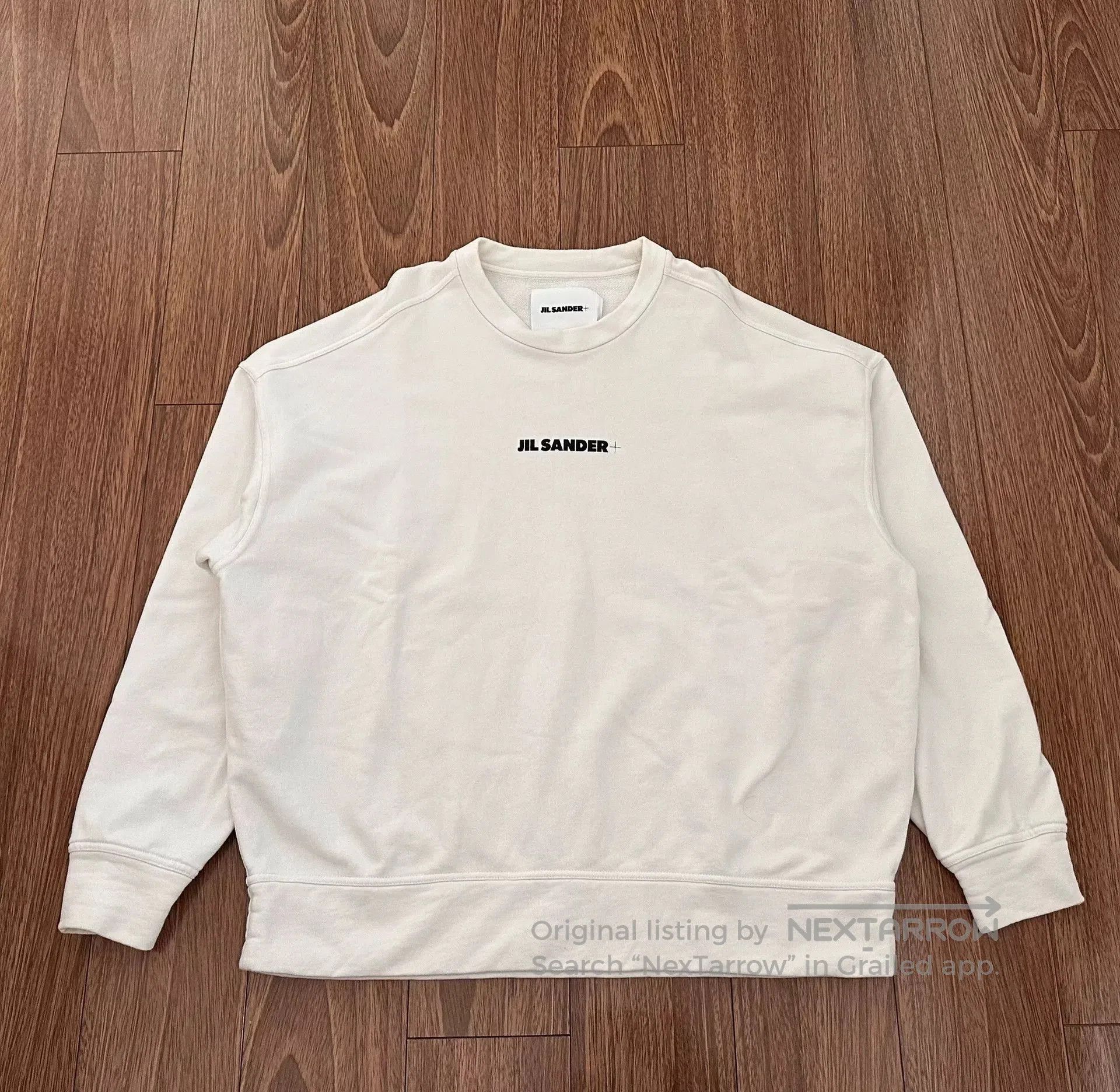 Jil Sander Jil Sander Logo Organic Cotton Crewneck Sweatshirt. Size US L / EU 52-54 / 3 - 1 Thumbnail