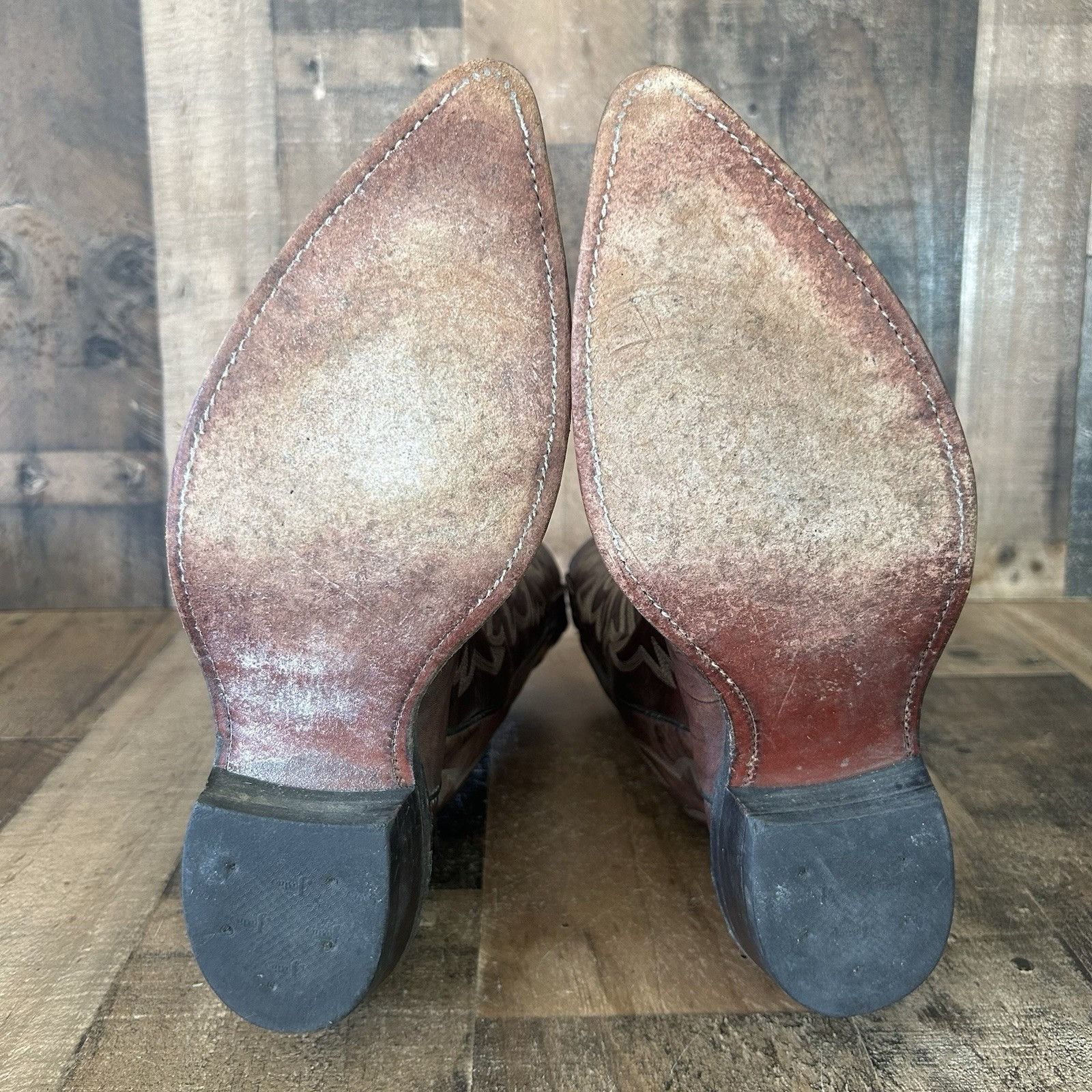 Justin Boots Justin Vintage Pointed Toe Cowboy Boots Mens 11.5 EEE Size US 11.5 / EU 44-45 - 4 Thumbnail