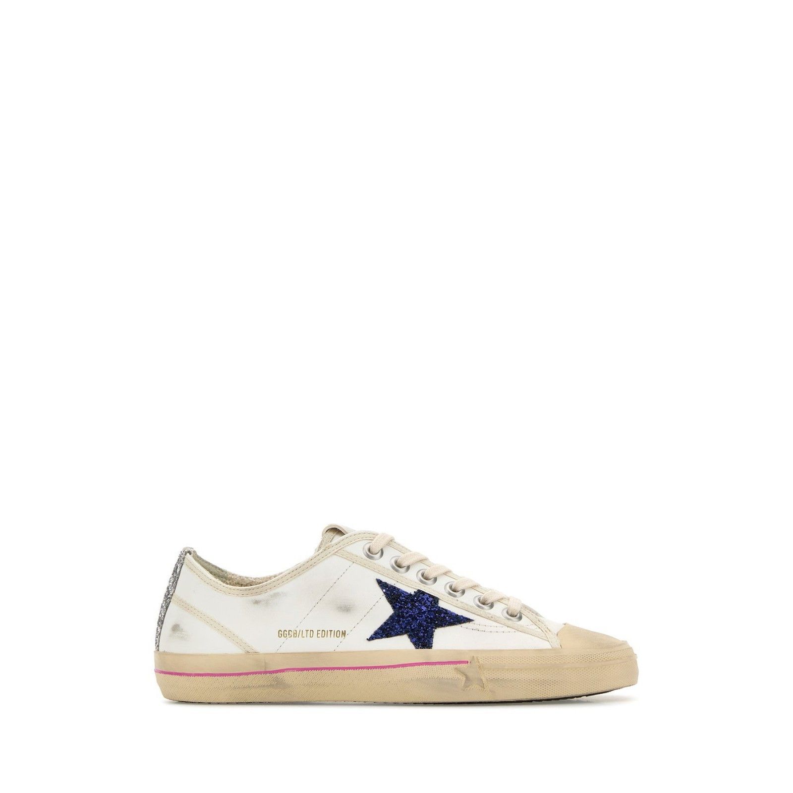 GOLDEN GOOSE V-Star 2 Women's White/Blue Sneakers New (Women