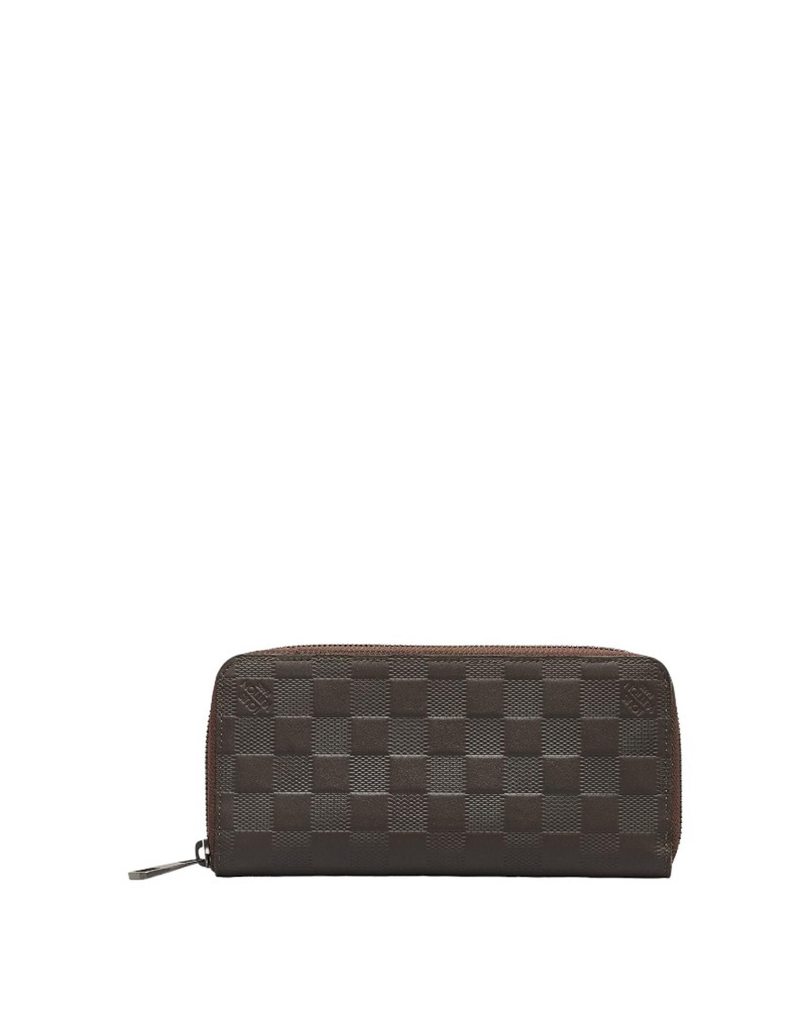 image of Louis Vuitton Brown Damier Infini Zippy Wallet In Ab Condition, Men's