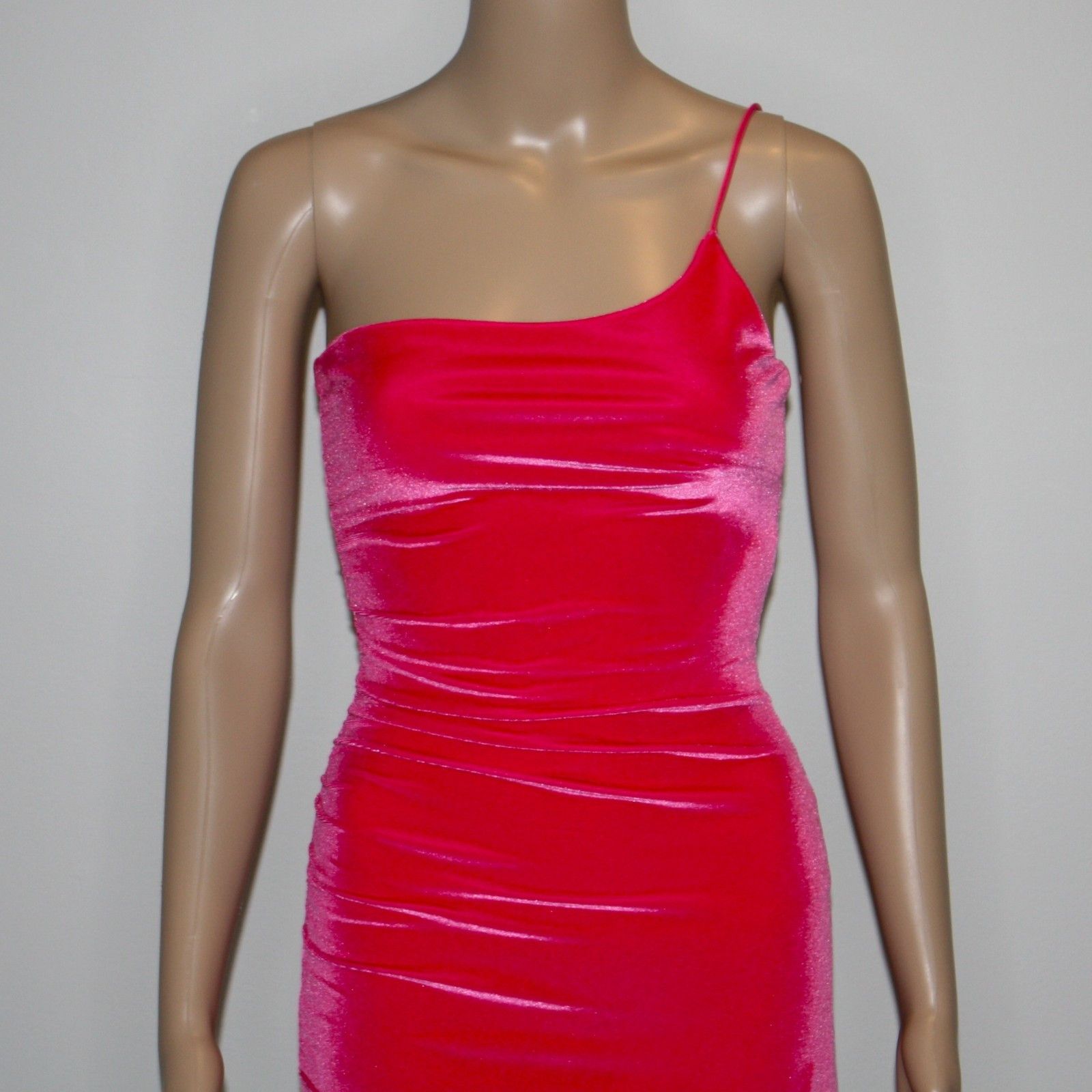 Other Lucy in the Sky Louella One Shoulder Velvet Dress Size XS / US 0-2 / IT 36-38 - 6 Thumbnail