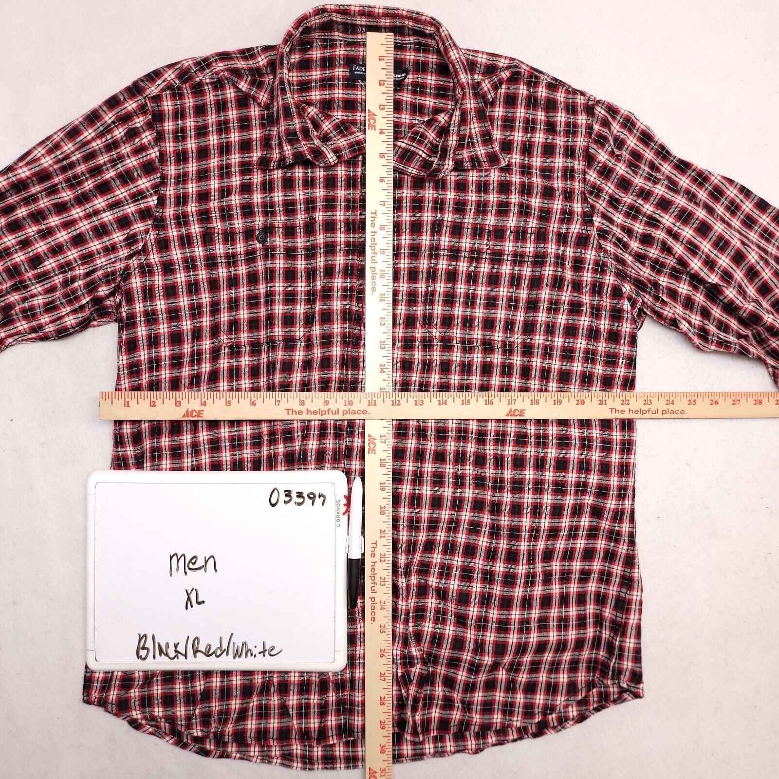 Faded Glory Faded Glory Tartan Flannel Shirt Men Size XL Red Black White Size US XL / EU 56 / 4 - 6 Thumbnail