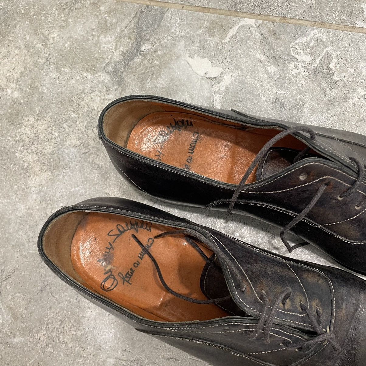 Handmade × Santoni 6 Santoni boots classic chameleon clr Leather Shoes old mone Size US 6 / EU 39 - 2 Thumbnail