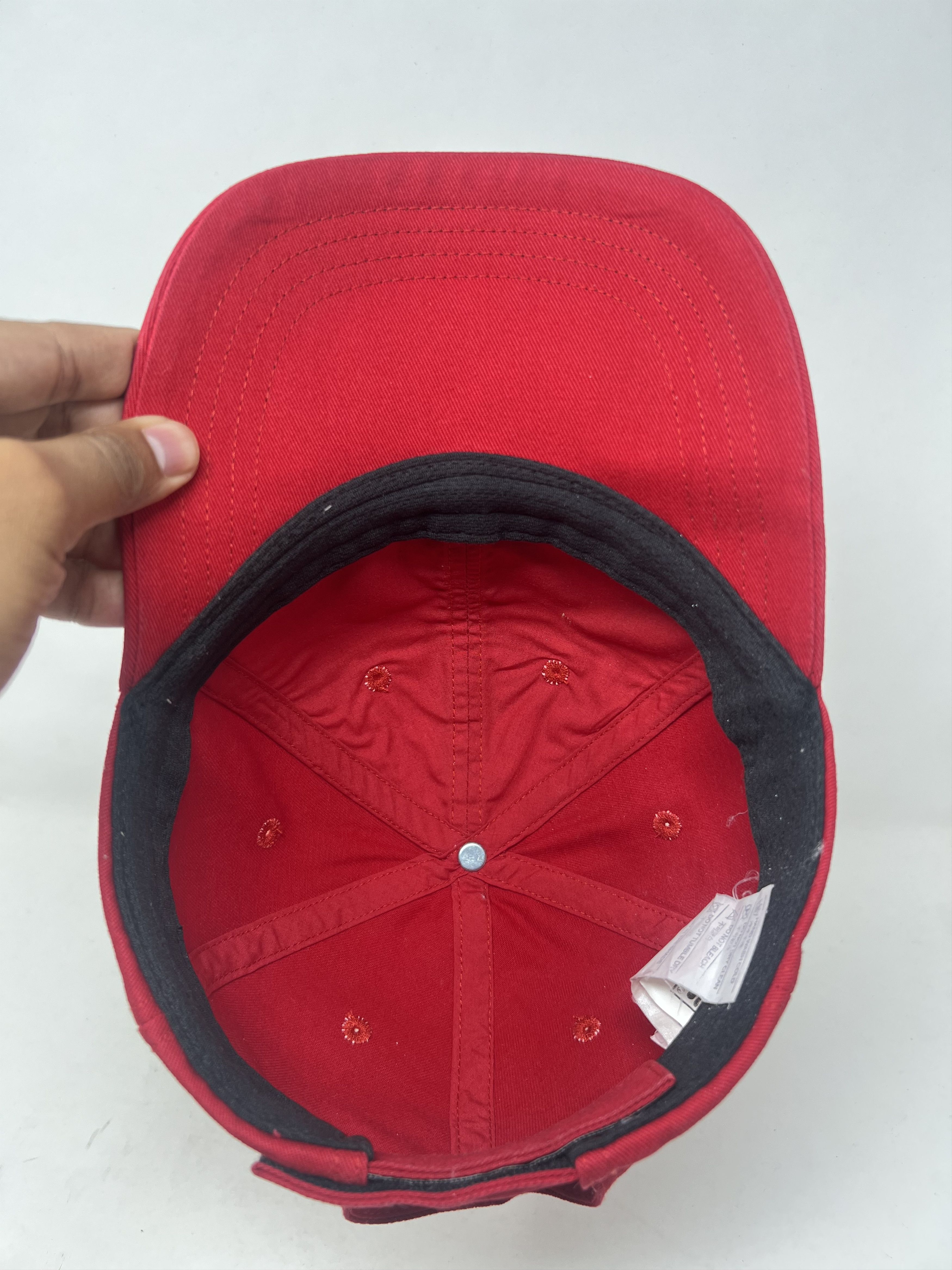 Japanese Brand Fila Embroidery Red Streetwear Hat Size ONE SIZE - 7 Thumbnail